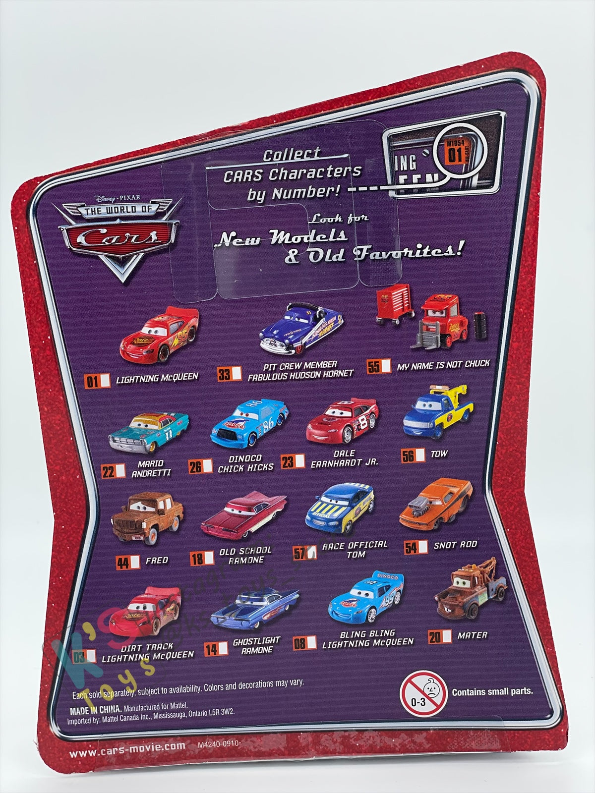DISNEY PIXAR CARS BY MATTEL, THE WORLD OF CARS SERIES - MY NAME IS NOT CHUCK #55 - BNIP