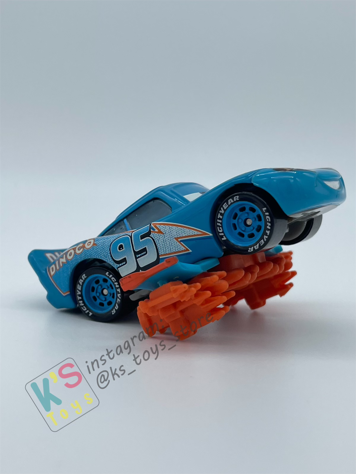 PRE-OWNED / LOOSE DISNEY PIXAR CARS - "LIGHTNING STORM LIGHTNING MCQUEEN" - CARS, DINOCO - DISPLAYED CONDITION