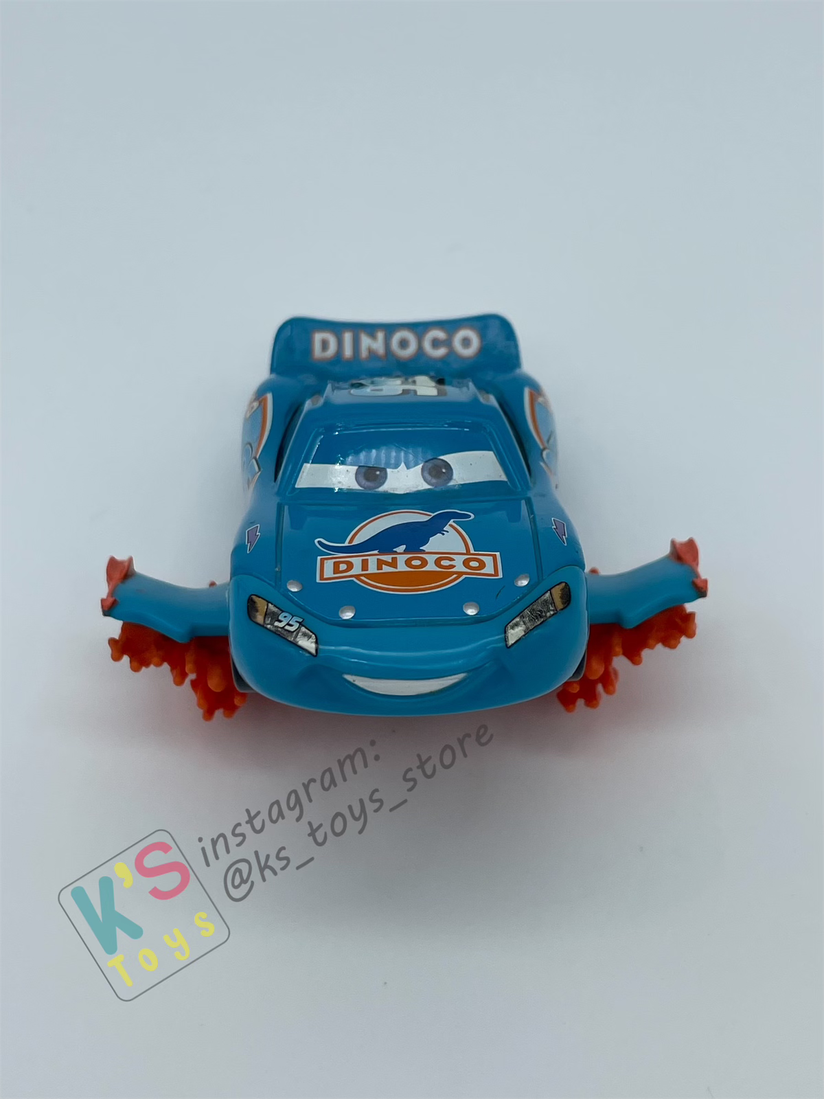 PRE-OWNED / LOOSE DISNEY PIXAR CARS - "LIGHTNING STORM LIGHTNING MCQUEEN" - CARS, DINOCO - DISPLAYED CONDITION