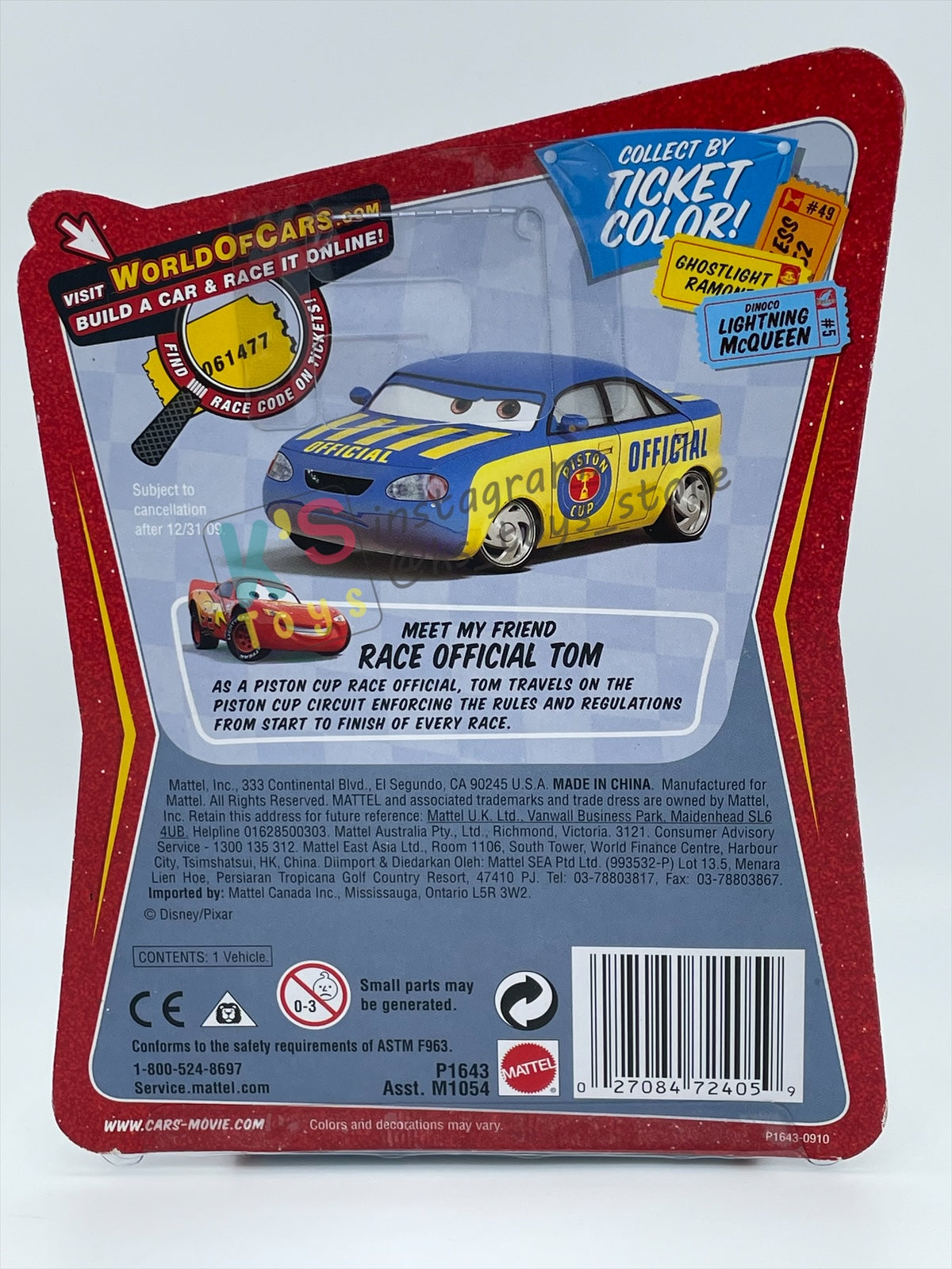 DISNEY PIXAR CARS BY MATTEL 1:55, IMPOUND SNOT ROD - RACE ORAMA SERIES - BNIP