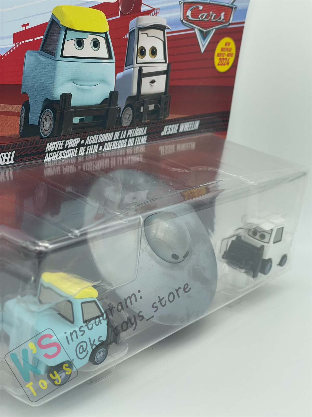 Disney Pixar Cars 1:55 2-Pack by Mattell "Nicole Revwell, Movie Pop and Jessie Wheelin" 2024 New Release - BNIP
