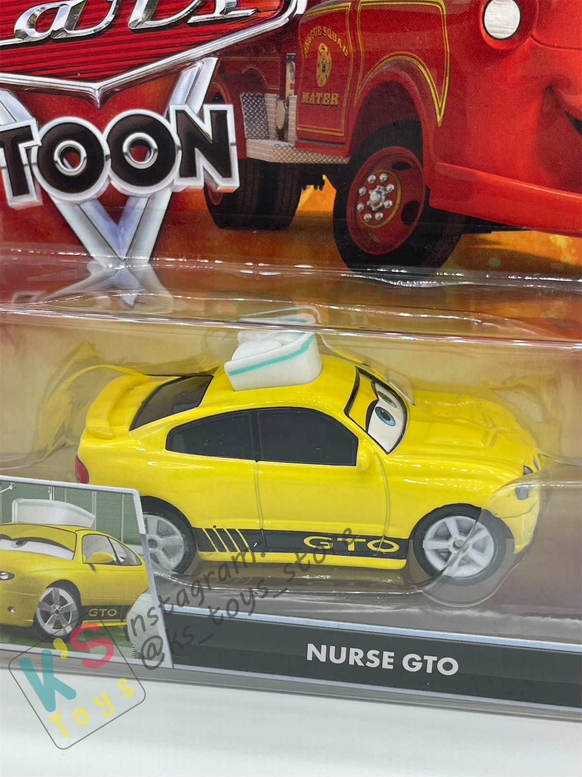 DISNEY PIXAR CARS "NURSE GTO" RESCUE SQUAD MATER SERIES - Cars Toon - BNIP see