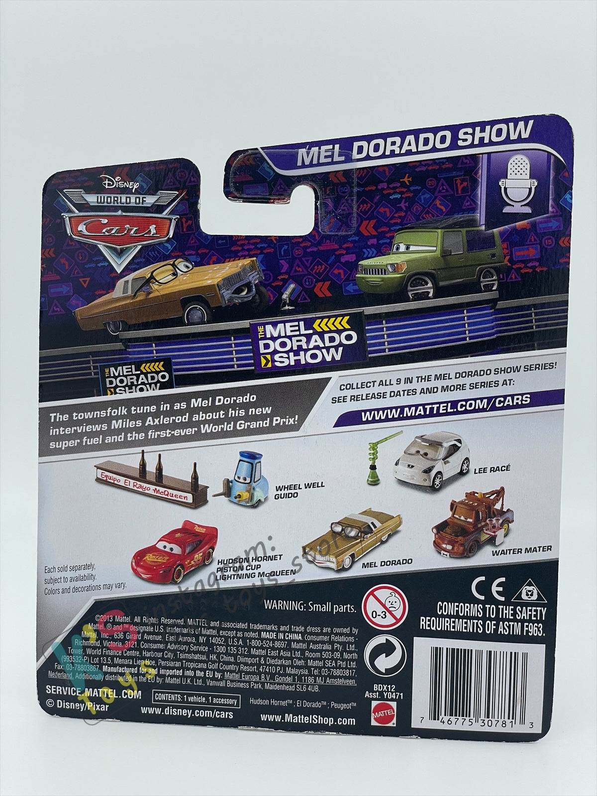 DISNEY PIXAR CARS BY MATTEL, WHEEL WELL GUIDO - MEL DORADO SHOW SERIES - BNIP