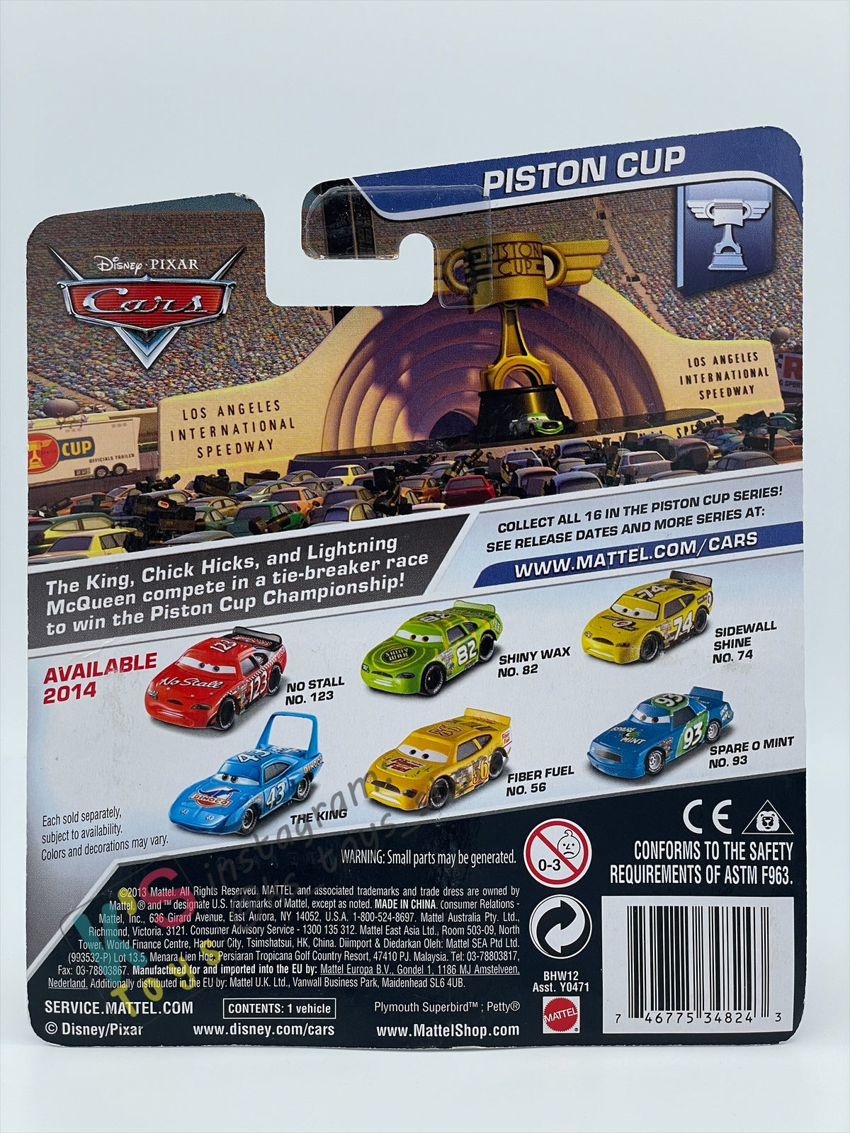 DISNEY PIXAR CARS BY MATTEL, "SPARE O MINT NO. 93” PISTON CUP SERIES- BNIP