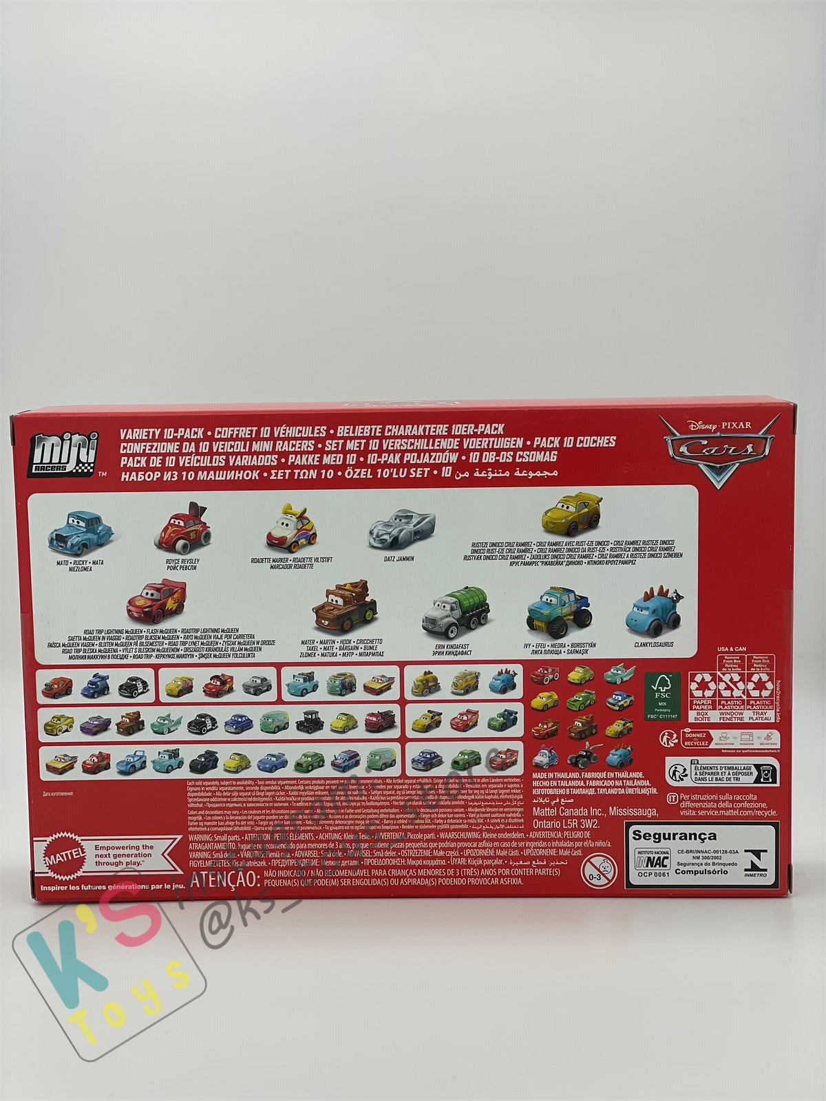 MINI RACERS DISNEY PIXAR CARS 10-PACK MATO - BNIP