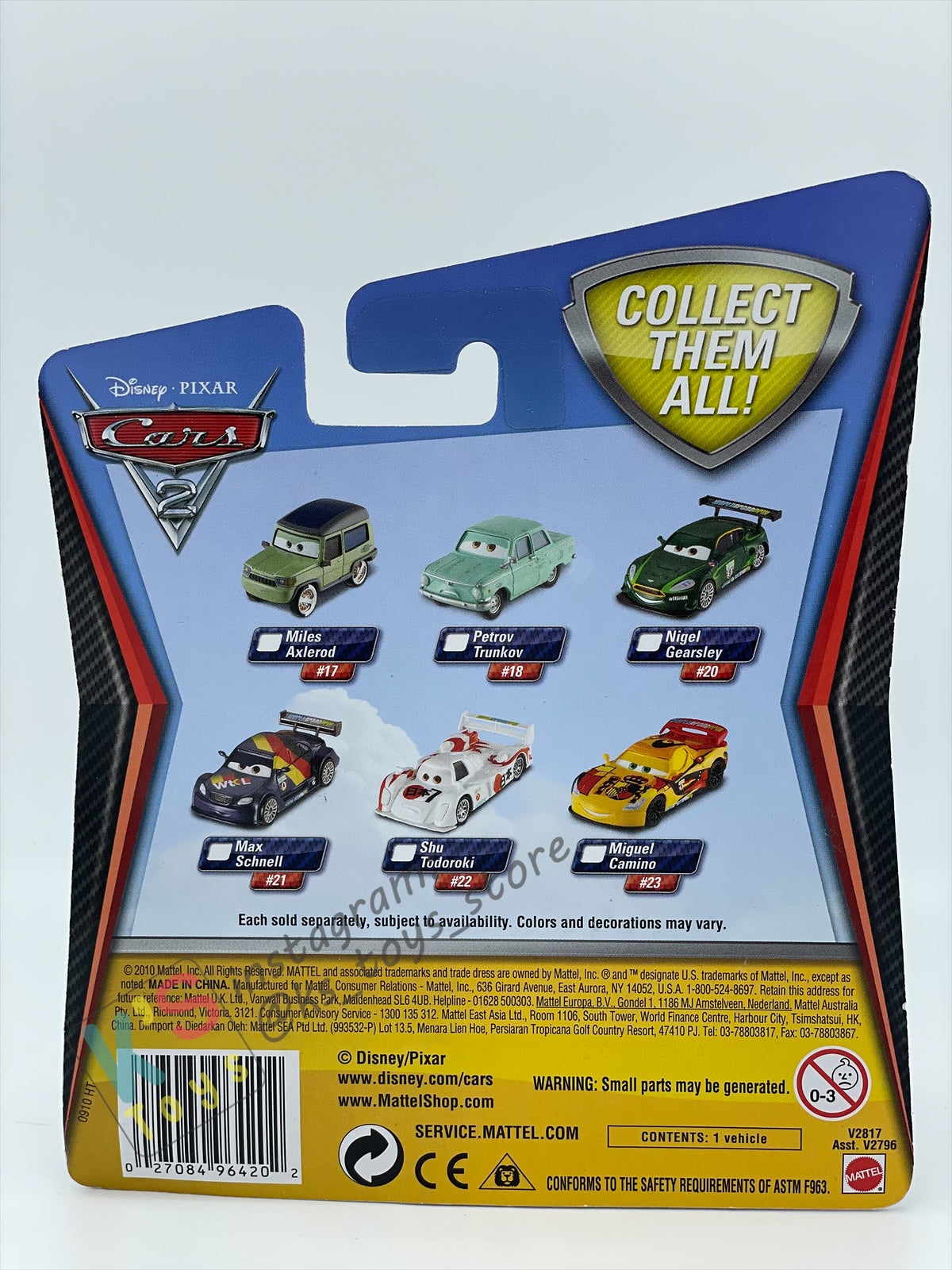 DISNEY PIXAR CARS BY MATTEL, SHU TODOROKI - CARS 2 SERIES - BNIP