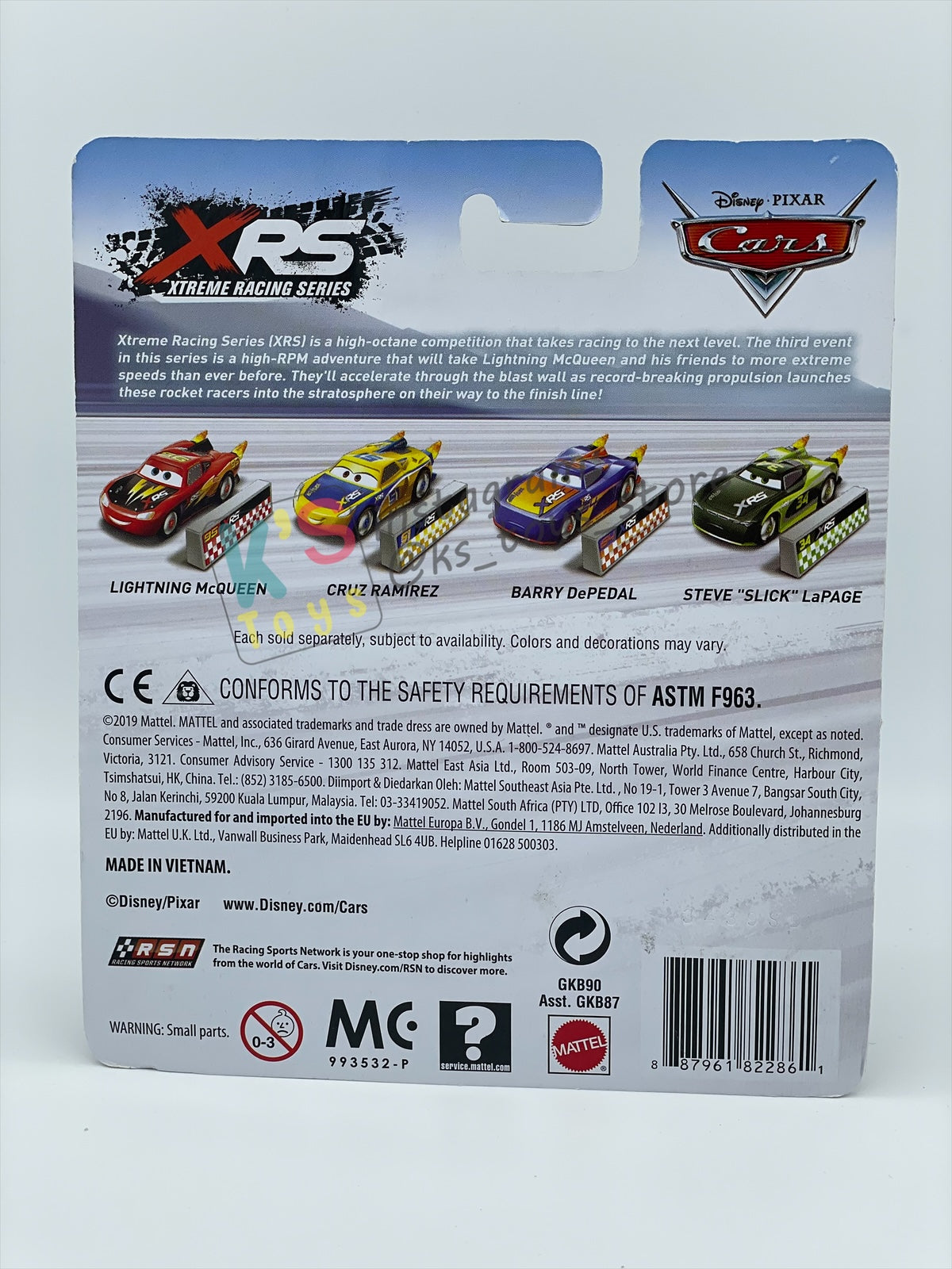DISNEY PIXAR CARS BY MATTEL 1:55, "JACKSON STORM WITH BLAST WALL" ROCKET RACING SERIES - BNIP