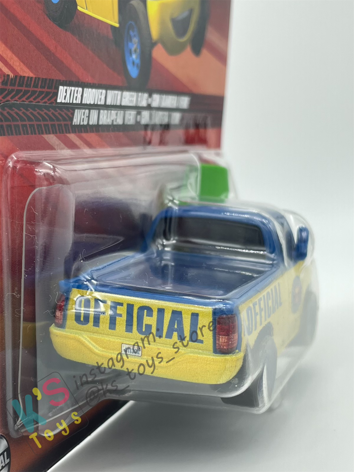DISNEY PIXAR CARS BY MATTEL, DEXTER HOOVER WITH GREEN FLAG - 2023 RE-RELEASED - BNIP