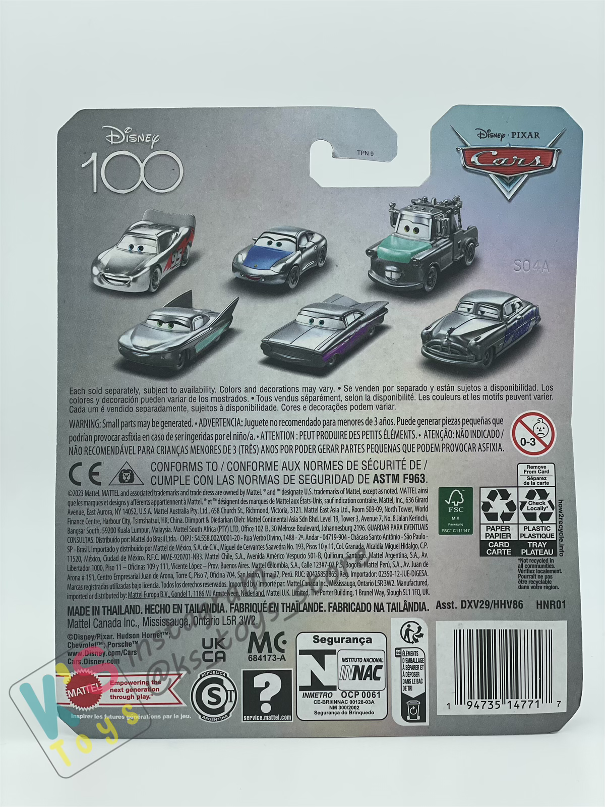 DISNEY PIXAR CARS BY MATTEL - "SILVER SALLY" 100 YEARS DISNEY ANNIVERSARY 2023 NEW RELEASE - BNIP