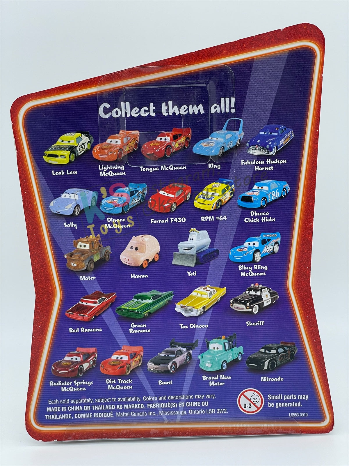 DISNEY PIXAR CARS 1:55 BY MATTEL, TONGUE LIGHTNING MCQUEEN - SUPERCHARGED SERIES - BNIP