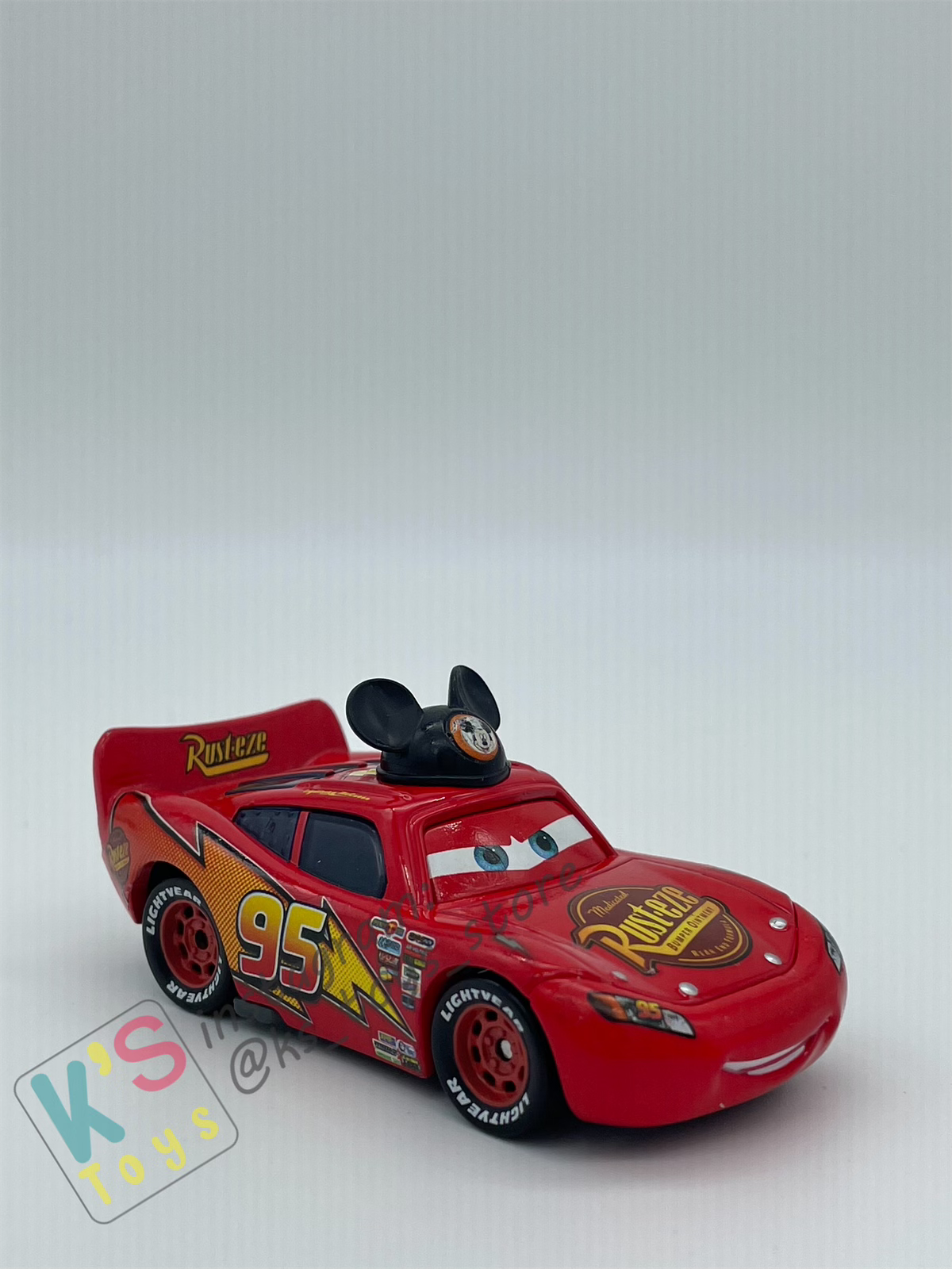 PRE-OWNED / LOOSE DISNEY PIXAR CARS - "LIGHTNING MCQUEEN AS MICKEY - DISNEY PARKS EXCLUSIVE - MINT CONDITION
