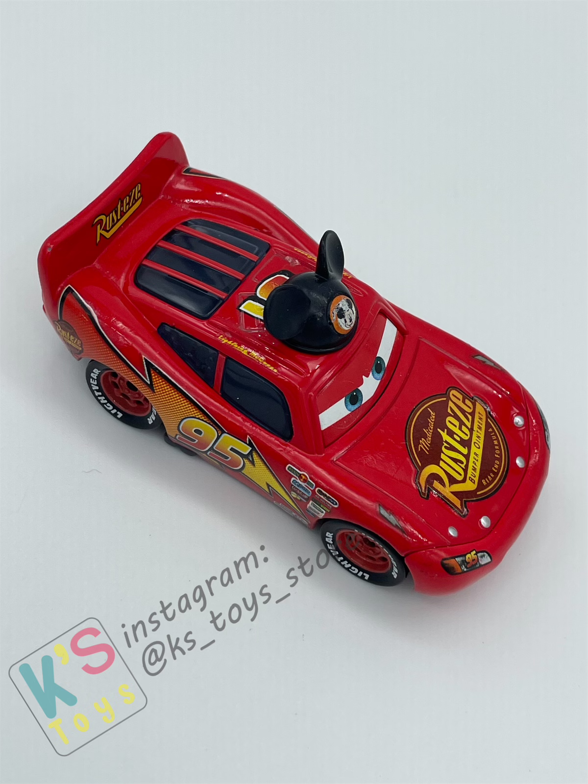PRE-OWNED / LOOSE DISNEY PIXAR CARS - "LIGHTNING MCQUEEN AS MICKEY - DISNEY PARKS EXCLUSIVE - MINT CONDITION