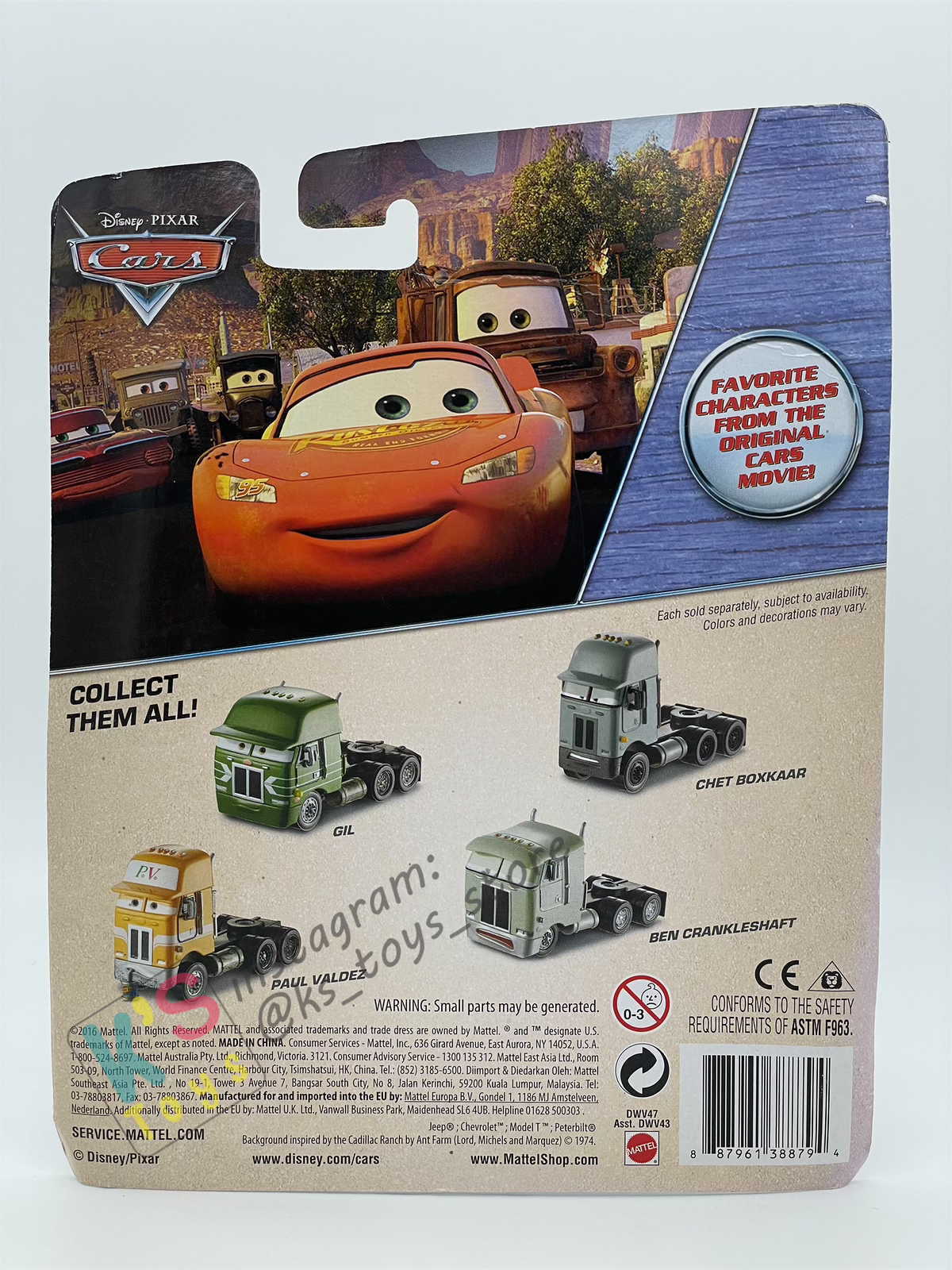 DELUXE DISNEY PIXAR CARS BY MATTEL "JERRY RECYCLED BATTERIES" SEMI TRUCK RADIATOR SPRINGS CLASSIC - BNIP (Copy)