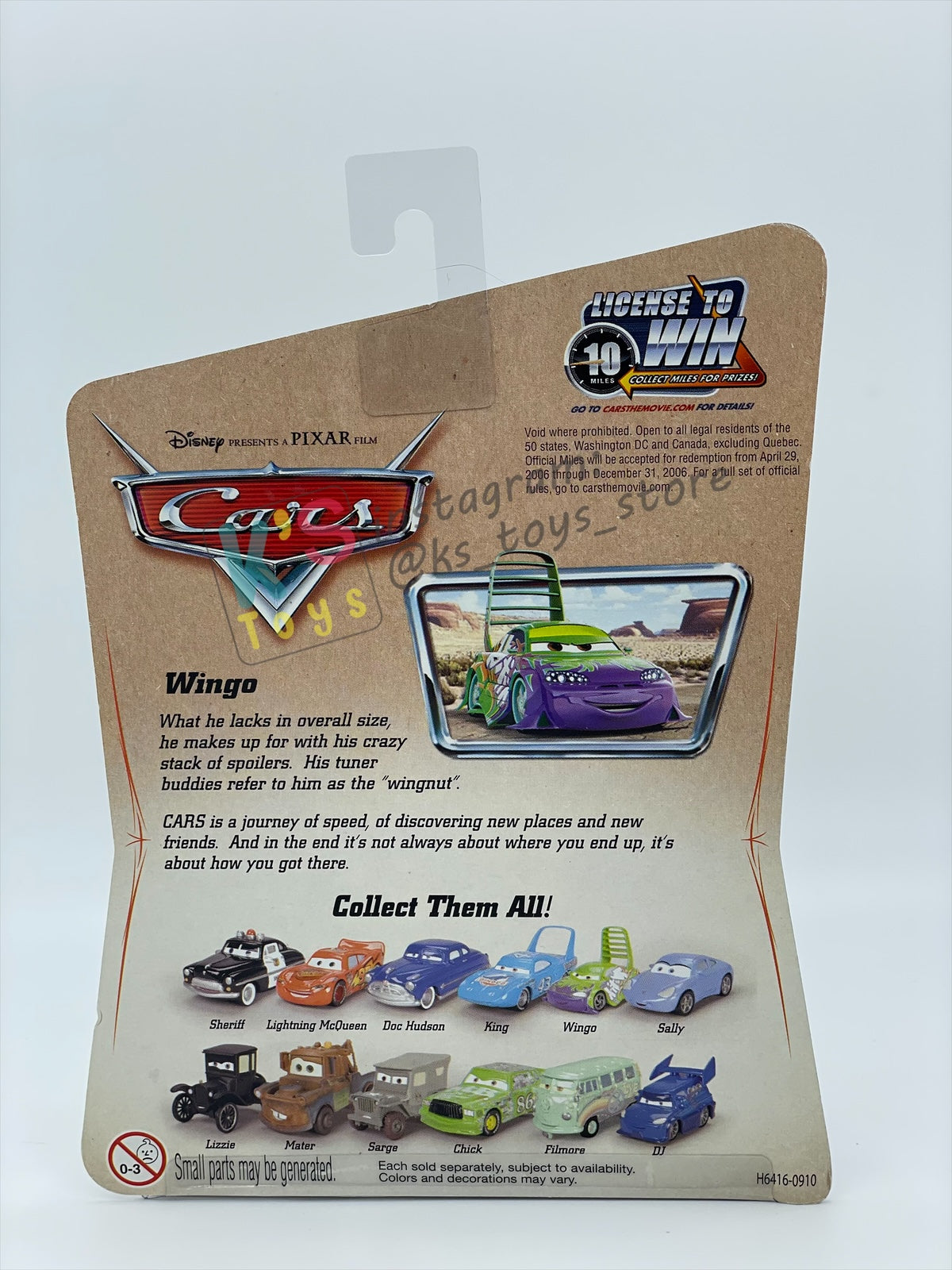 DISNEY PIXAR CARS 1:55 BY MATTEL, WINGO - FIRST RELEASED CARS SERIES - BNIP