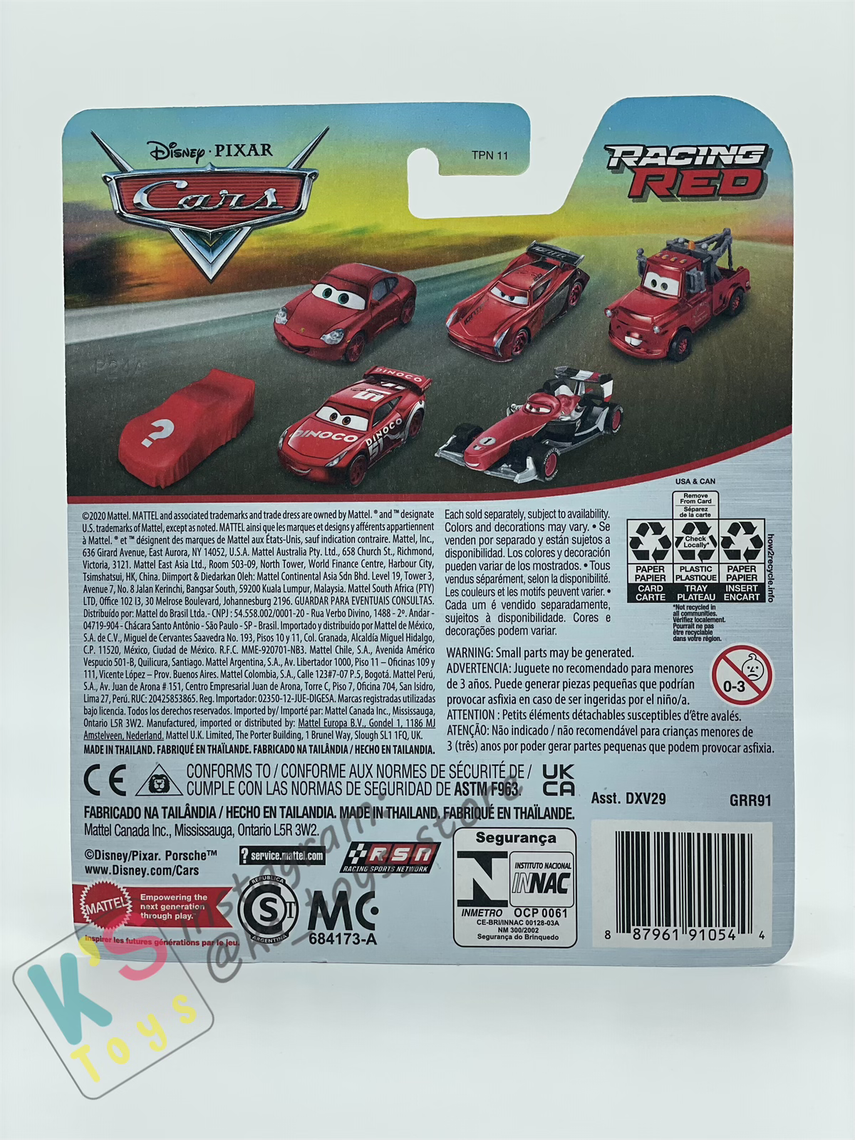Red Racing Series Complete Set of 6 Disney Pixar Cars - BNIP