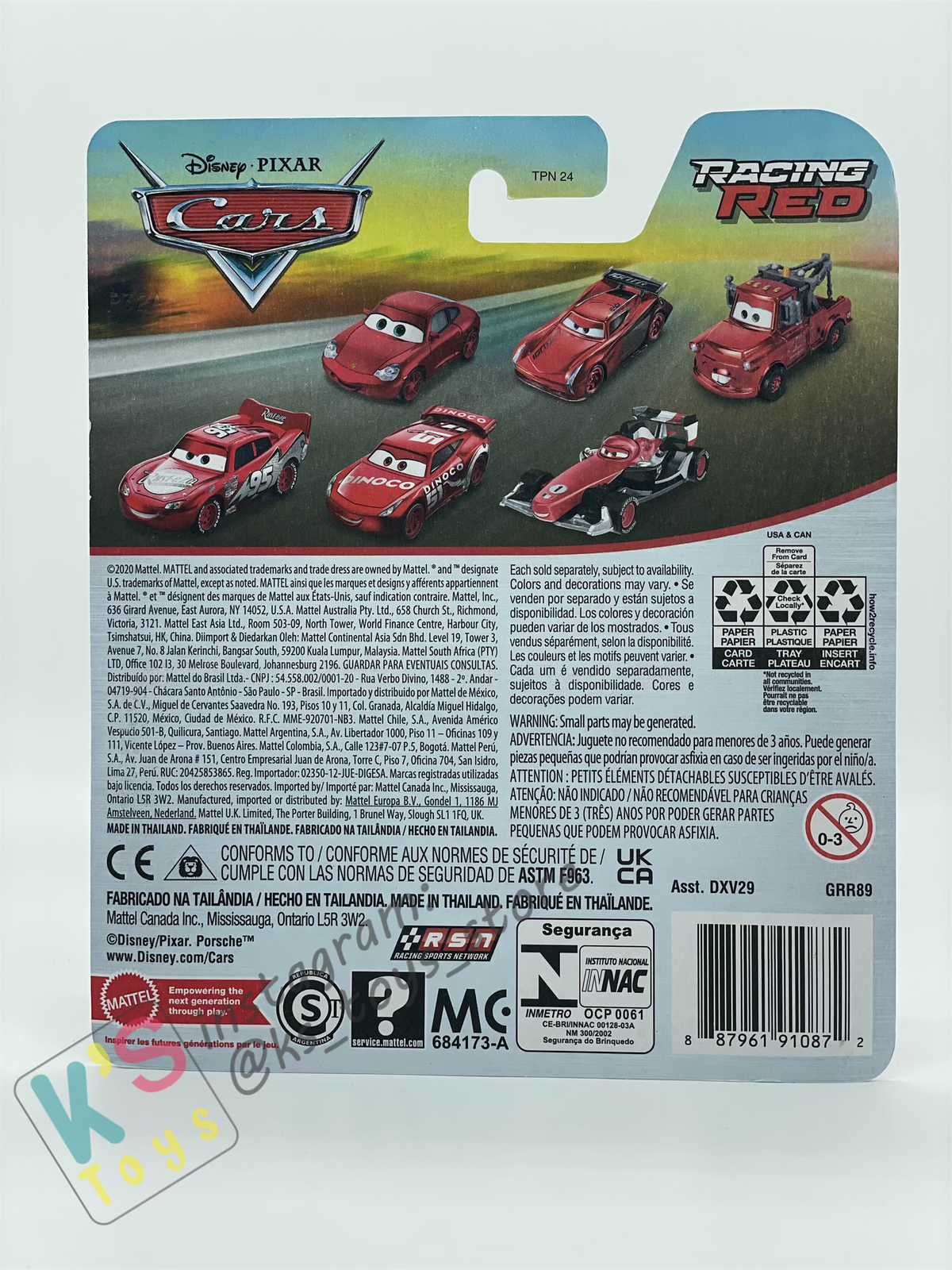 Red Racing Series Complete Set of 6 Disney Pixar Cars - BNIP
