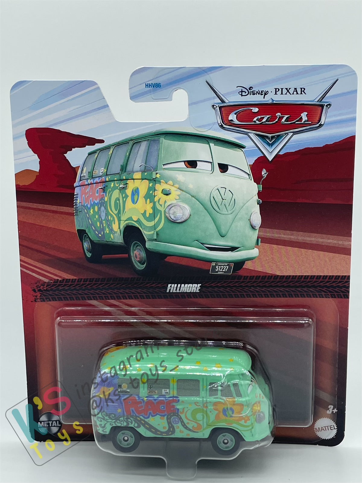 DISNEY PIXAR CARS BY MATTEL, FILLMORE - 2024 RE-RELEASED - BNIP