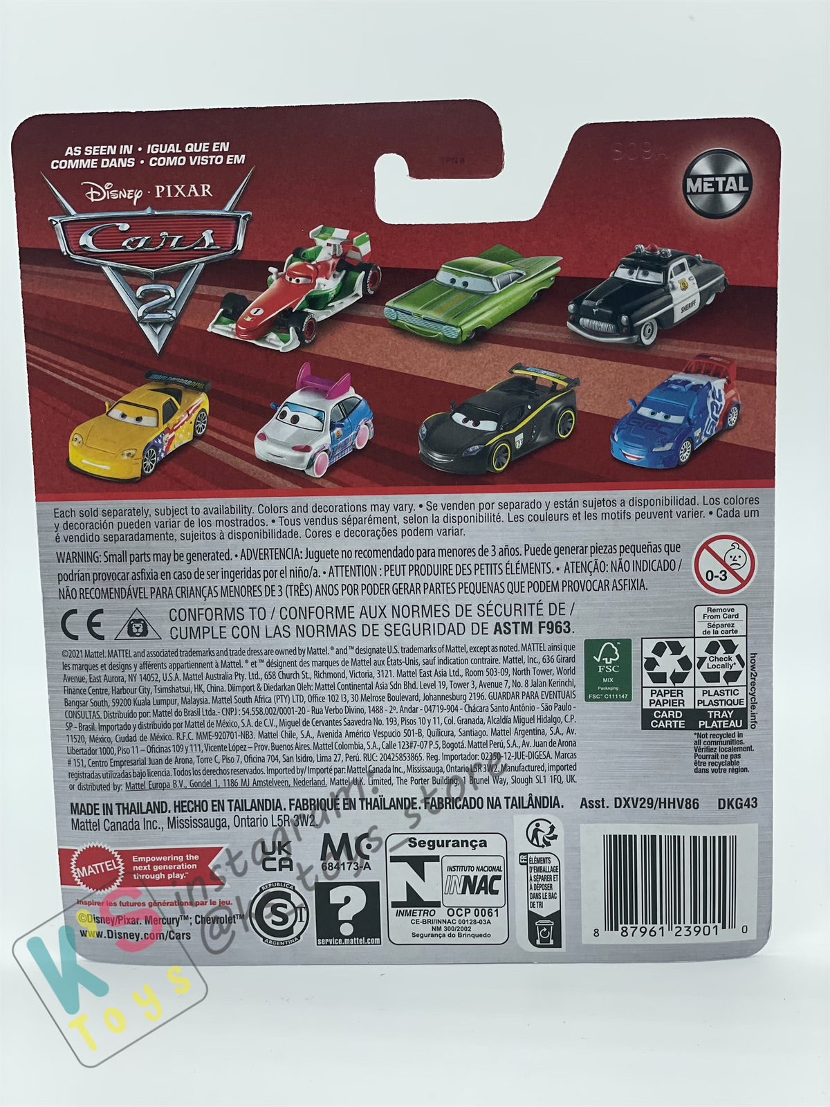 DISNEY PIXAR CARS BY MATTEL, FINN MCMISSILE - 2023 AND 2024 RE-RELEASED - BNIP