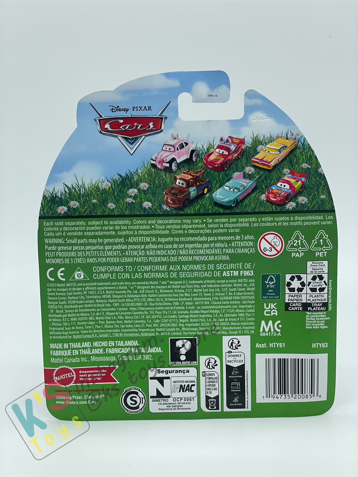 DISNEY PIXAR CARS BY MATTEL, "EASTER MATER" EASTER SERIES - BNIP