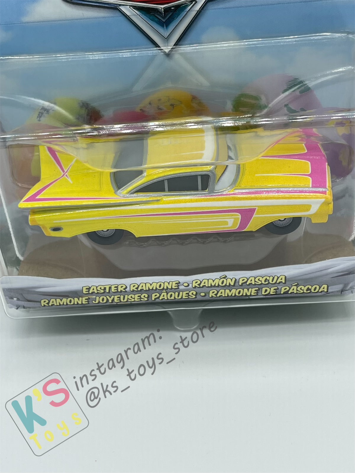 DISNEY PIXAR CARS BY MATTEL, "EASTER RAMONE" EASTER SERIES - BNIP