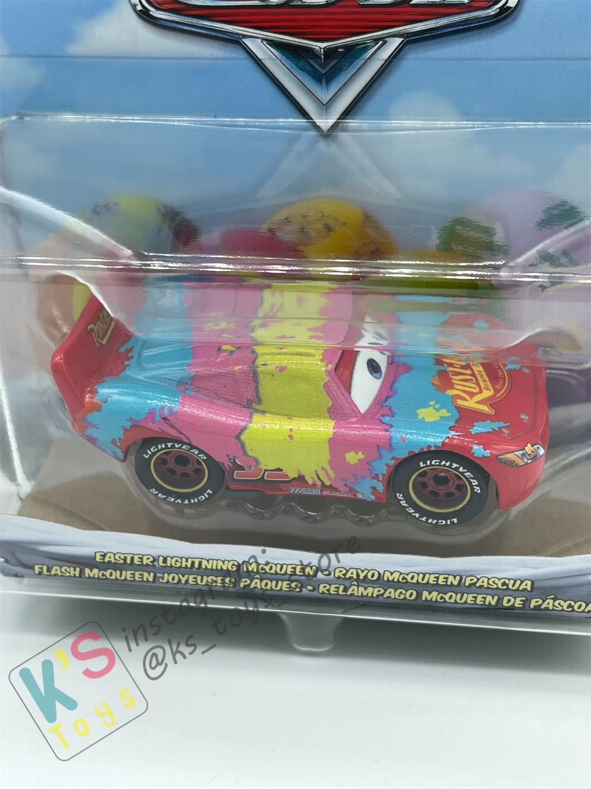 DISNEY PIXAR CARS BY MATTEL, "EASTER LIGHTNING MCQUEEN" EASTER SERIES - BNIP