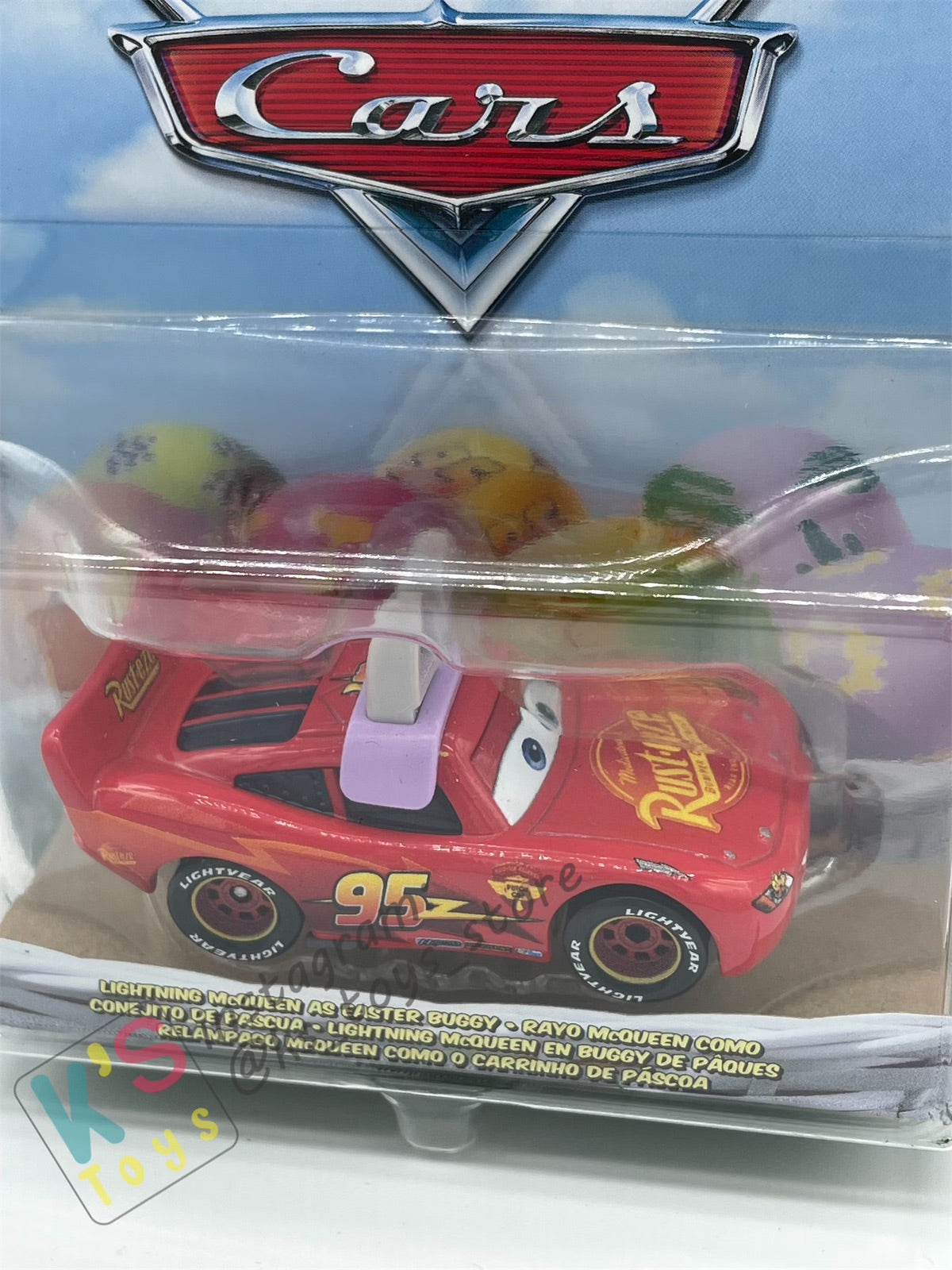 DISNEY PIXAR CARS BY MATTEL, "LIGHTNING MCQUEEN AS EASTER BUGGY" EASTER SERIES - BNIP