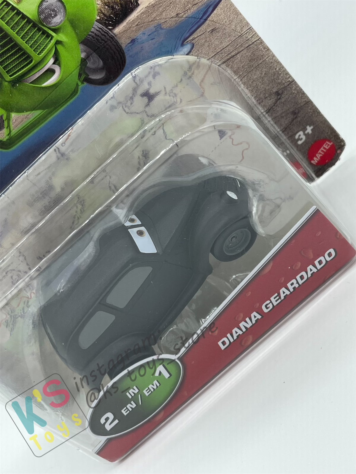 COLOR CHANGERS Disney Pixar Cars by MATTEL, DIANA GEARDADO (BLACK/GREEN) - CASE R 2023 RELEASE - BNIP