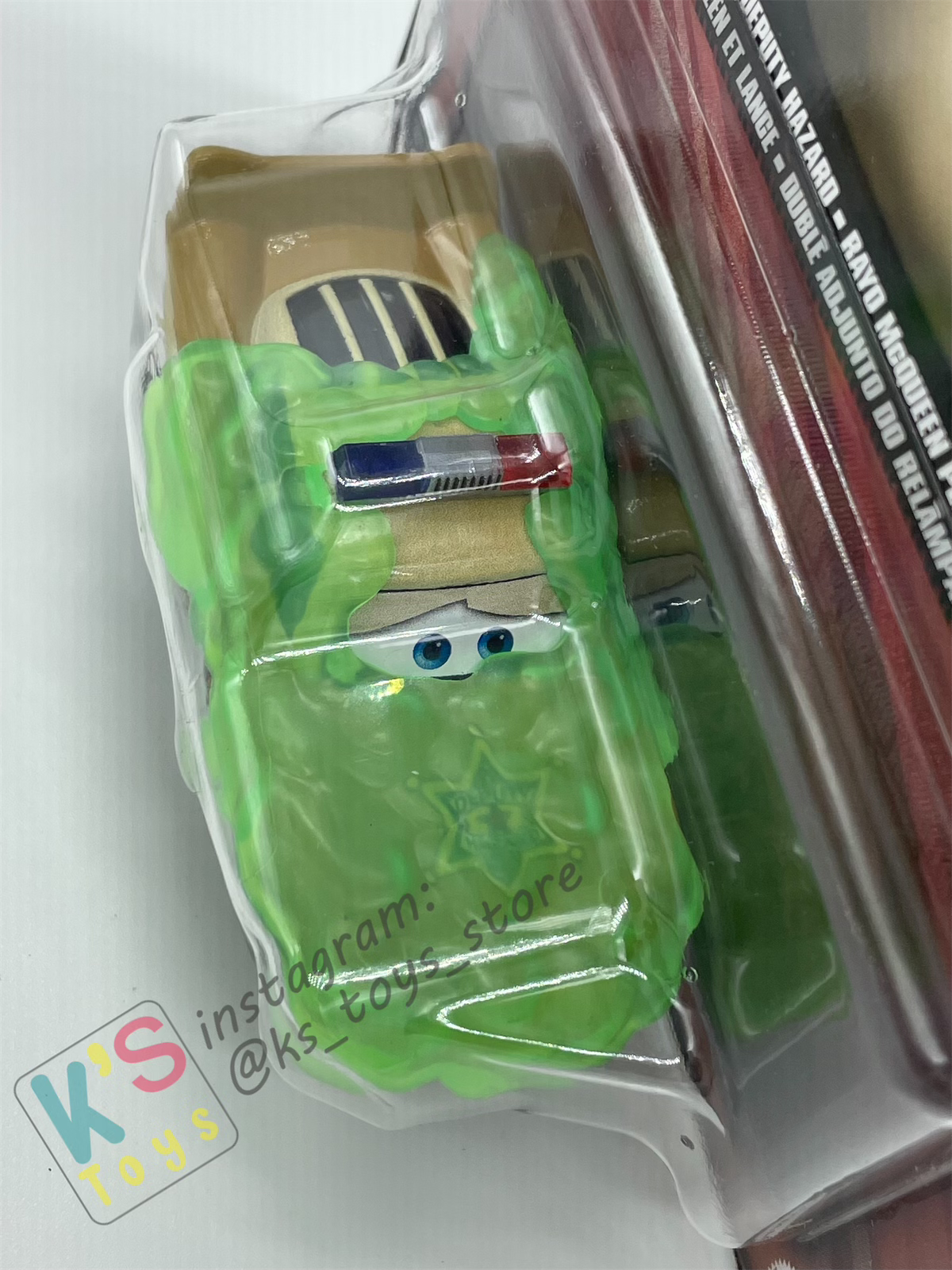 DISNEY PIXAR CARS BY MATTEL, SLIME LIGHTNING MCQUEEN DEPUTY HAZARD - 2024 NEW RELEASED - BNIP