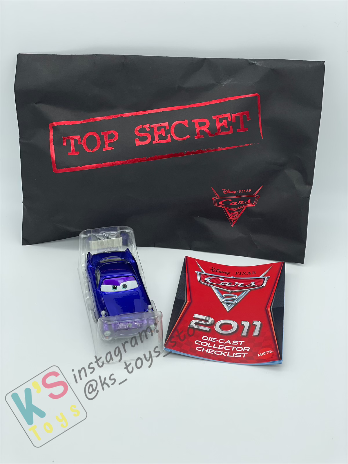 RARE Disney Pixar Cars by Mattel, BLUE RANSBURG FINN MCMISSILE (Top Secret Bonus) - Exclusive D23 EXPO - BNIP