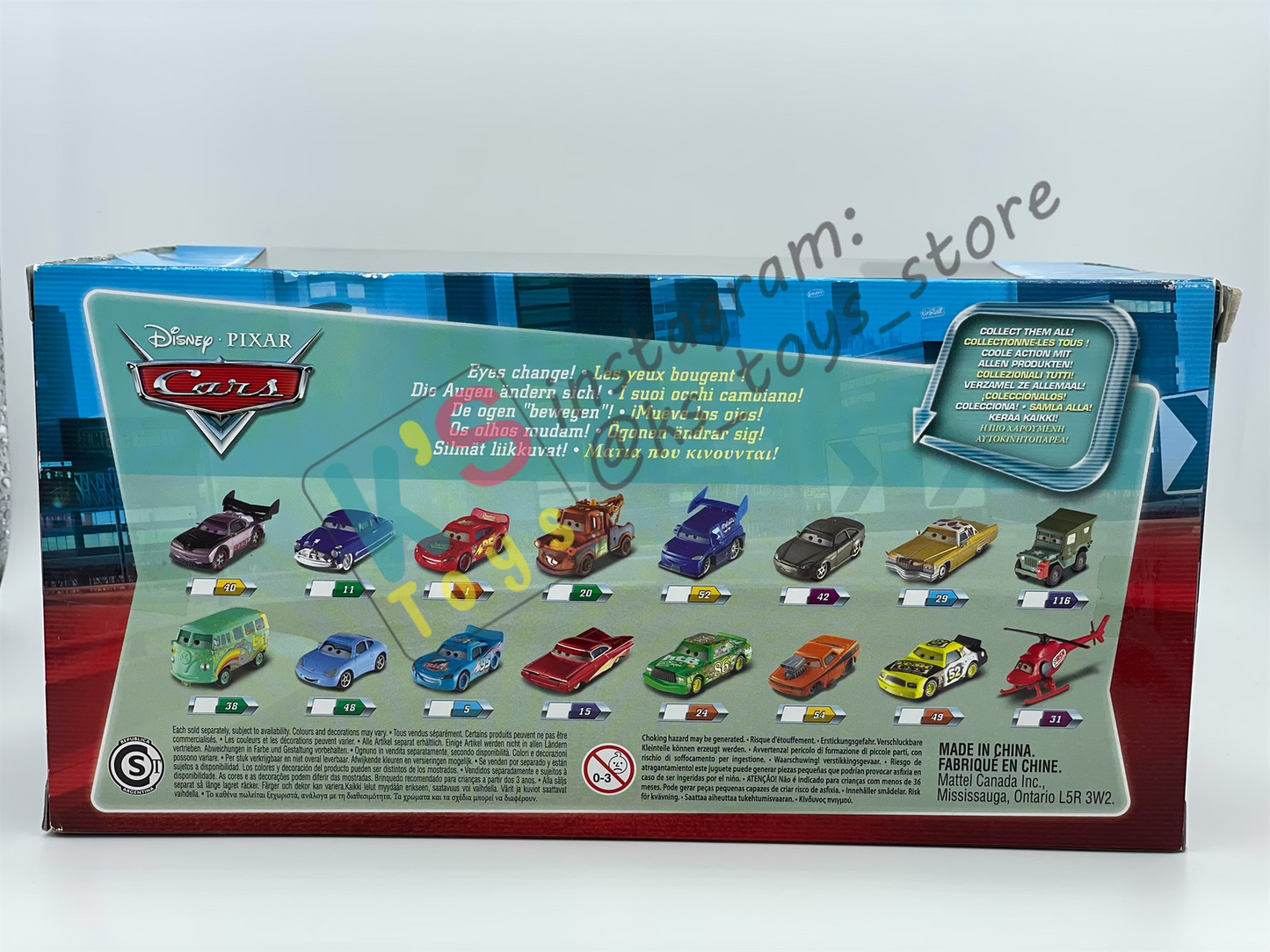 SPEEDWAY 4-PACK; LIGHTNING MCQUEEN, AIKEN AXLER; THE KING, AND RUSTY CORNFUEL - BNIP