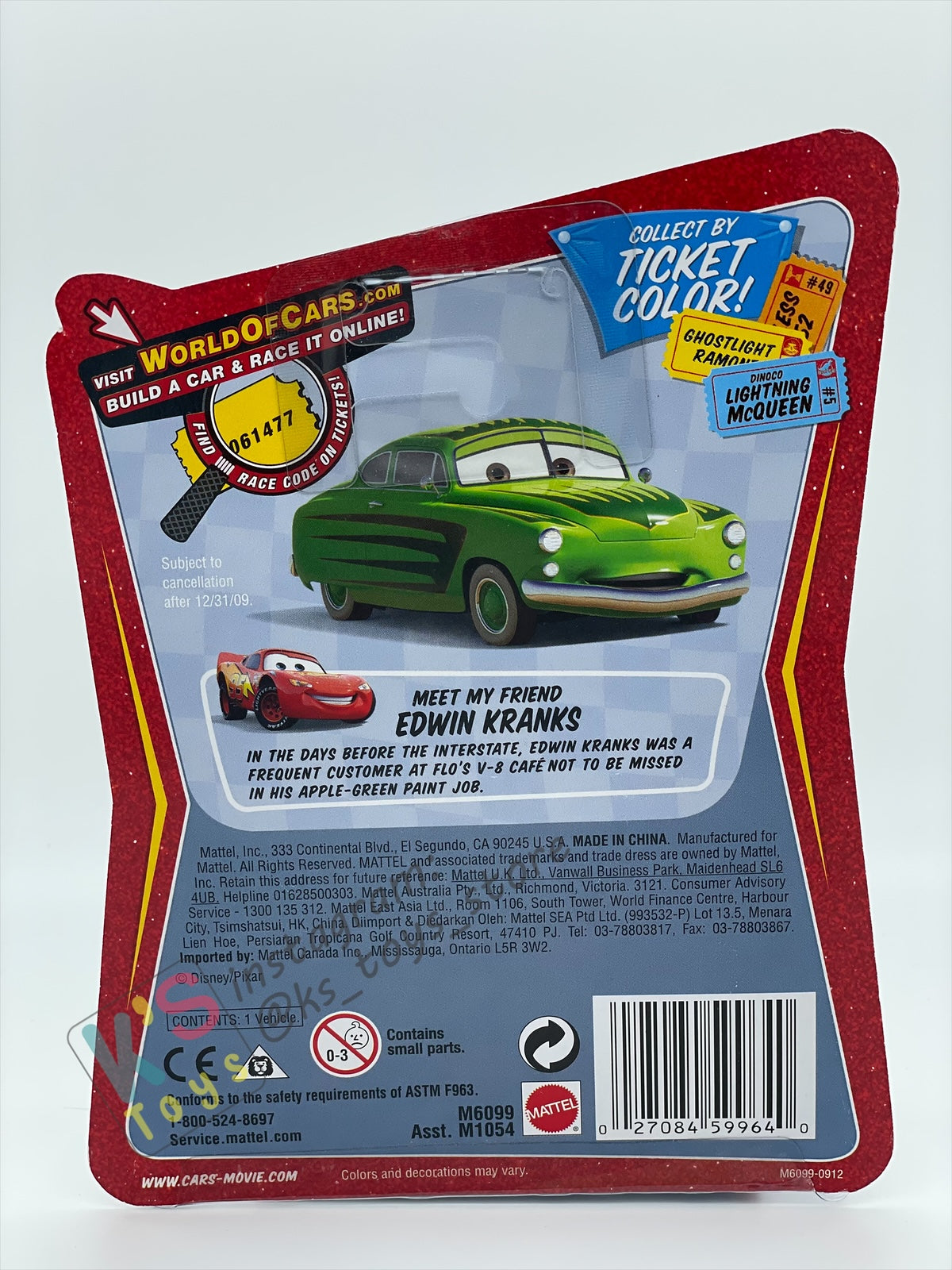 DISNEY PIXAR CARS BY MATTEL, DINOCO PITTY "LUKE PETTLEWORK" - RACE ORAMA SERIES - BNIP