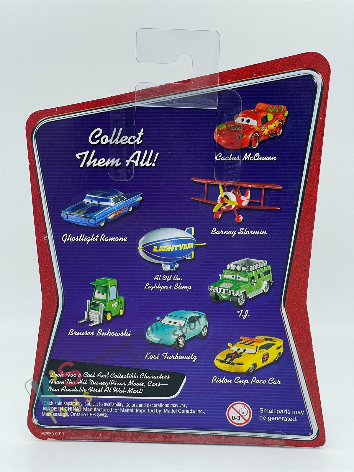 DISNEY PIXAR CARS BY MATTEL, CACTUS LIGHTNING MCQUEEN WITHOUT RUSTEZE STICKER - WALMART VERSION - BNIP