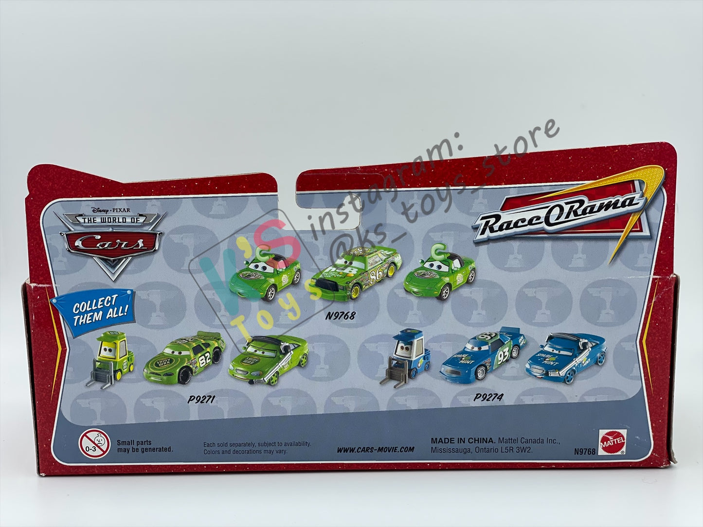 DISNEY PIXAR CARS BY MATTEL - RACE ORAMA 3 PACK - CHICK FAN MIA, CHICK FAN TIA AND CHICK HICKS - BNIB