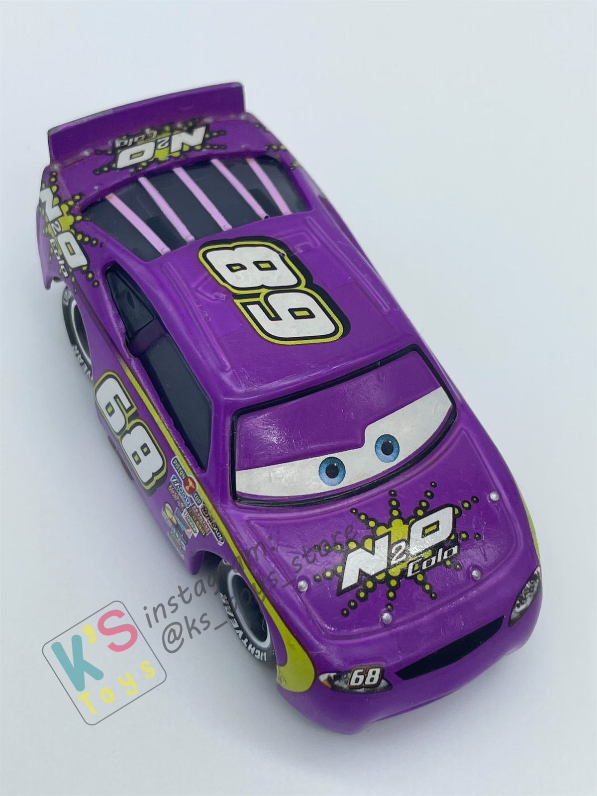 PRE-OWNED / LOOSE DISNEY PIXAR CARS - "MANNY FLYWHEEL N2O COLA" PISTON CUP SERIES - PLAYED IN GOOD CONDITION