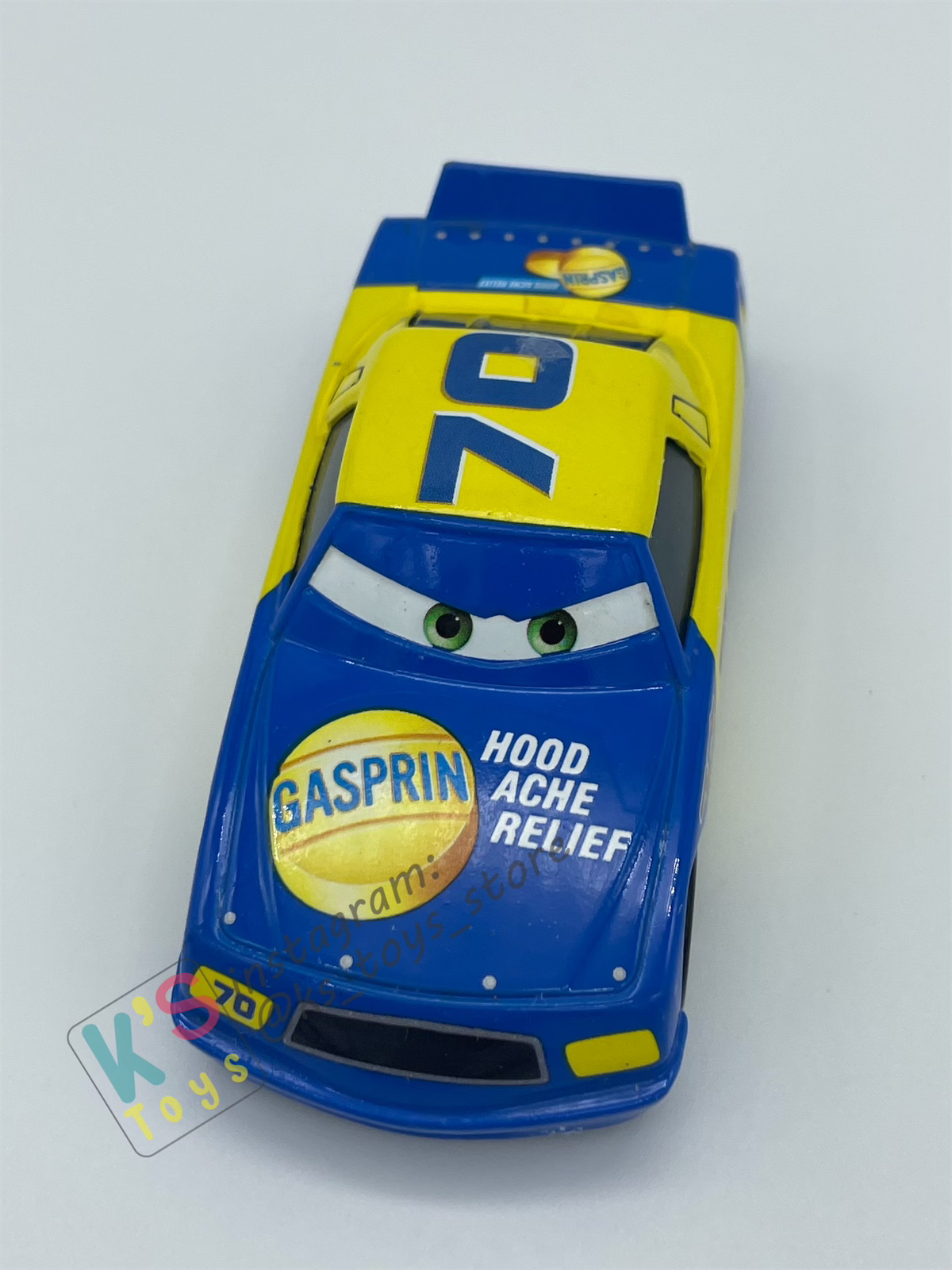 PRE-OWNED / LOOSE DISNEY PIXAR CARS - "GASPRIN #70" PISTON CUP SERIES - DISPLAYED CONDITION