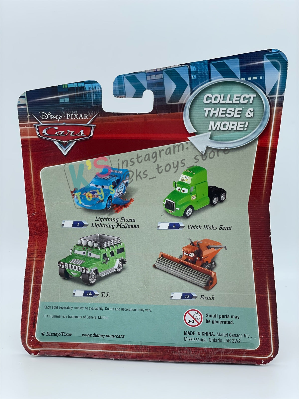 DELUXE DISNEY PIXAR CARS BY MATTEL, "FRANK #13" MEGA SIZE FIRST RELEASE - BNIP