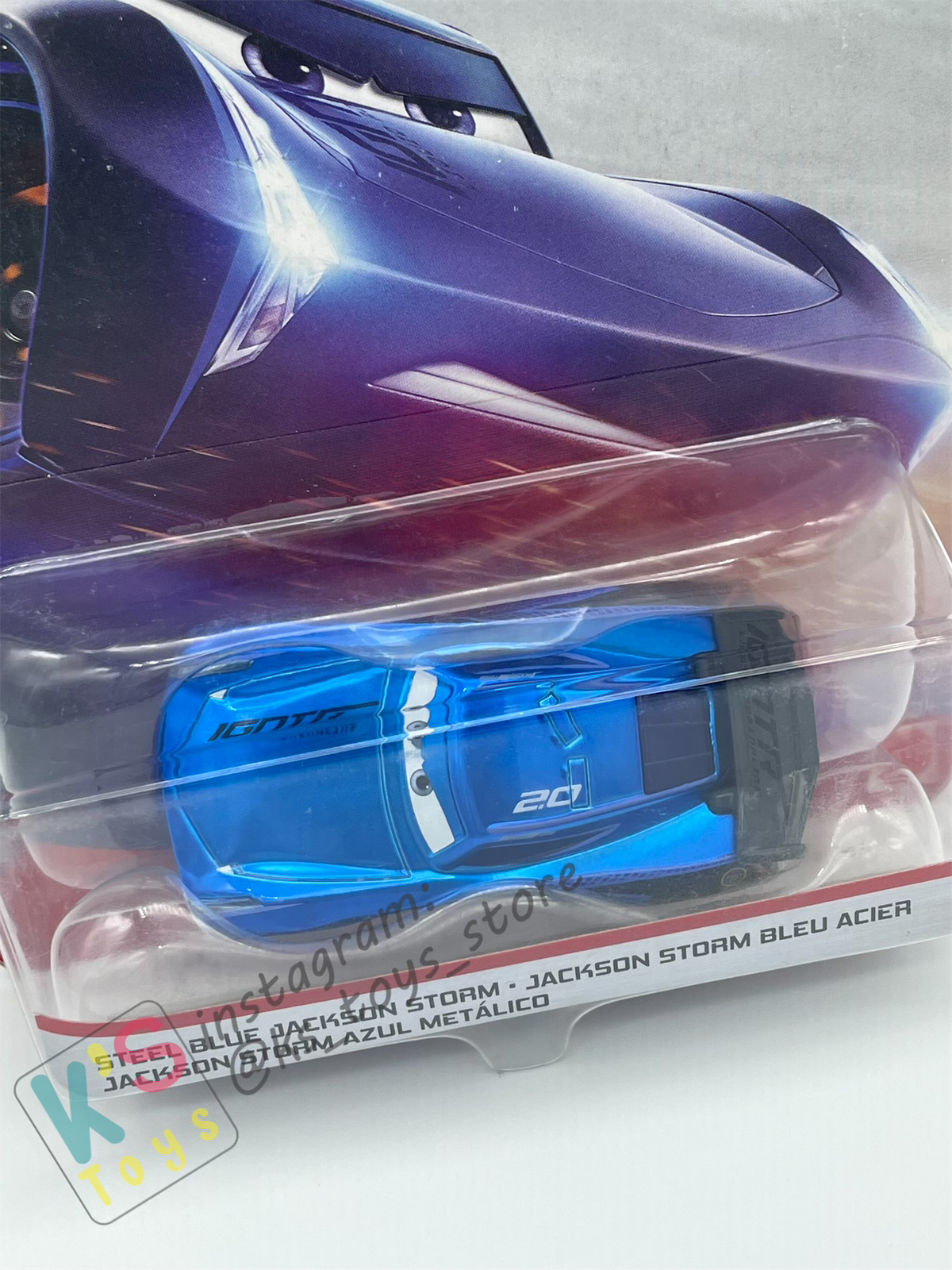 RARE Disney Pixar Cars by MATTEL, JACKSON STORM STEEL BLUE - 2019 PROMO - BNIP