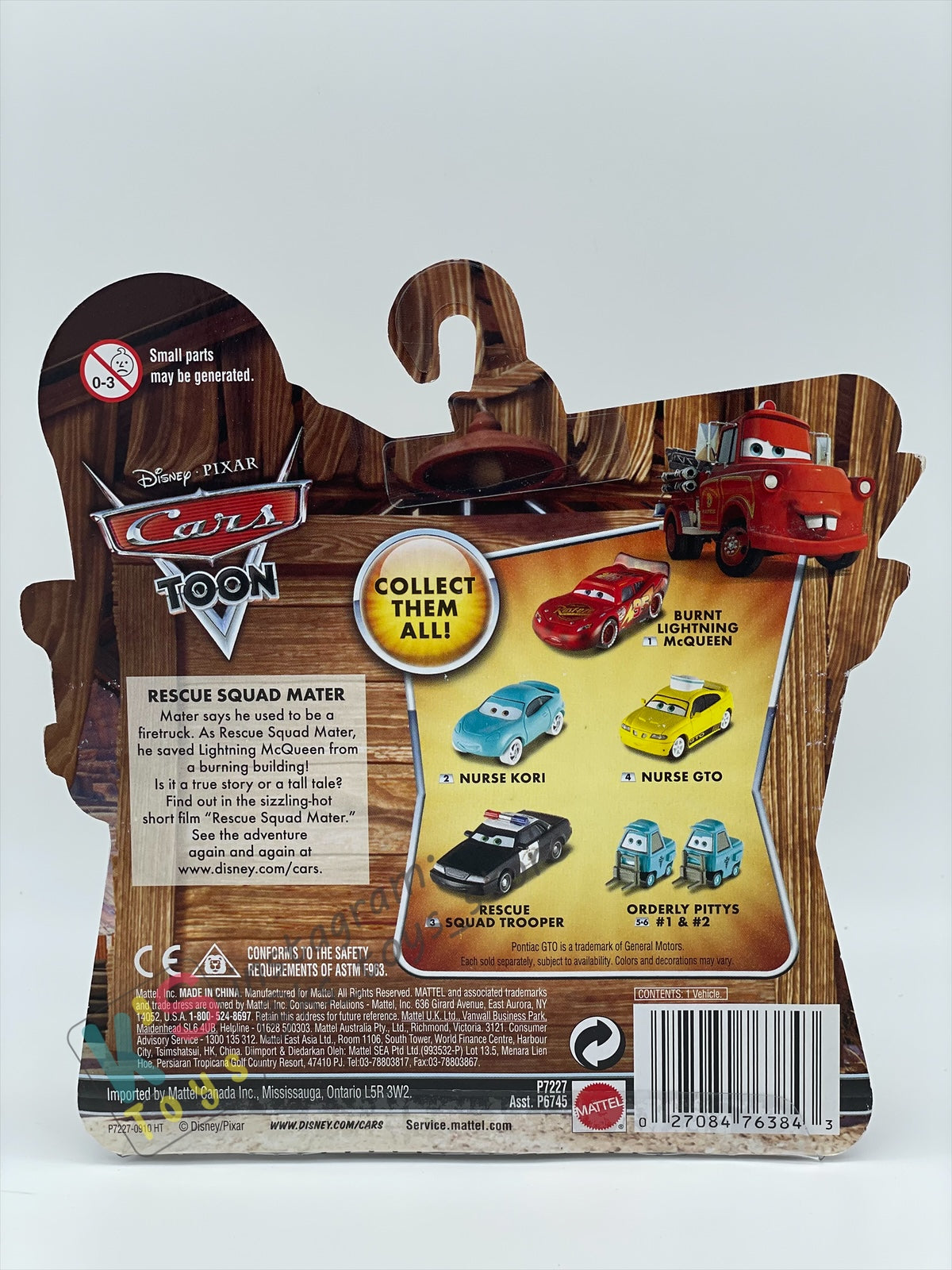 DISNEY PIXAR CARS "NURSE GTO" RESCUE SQUAD MATER SERIES - Cars Toon - BNIP