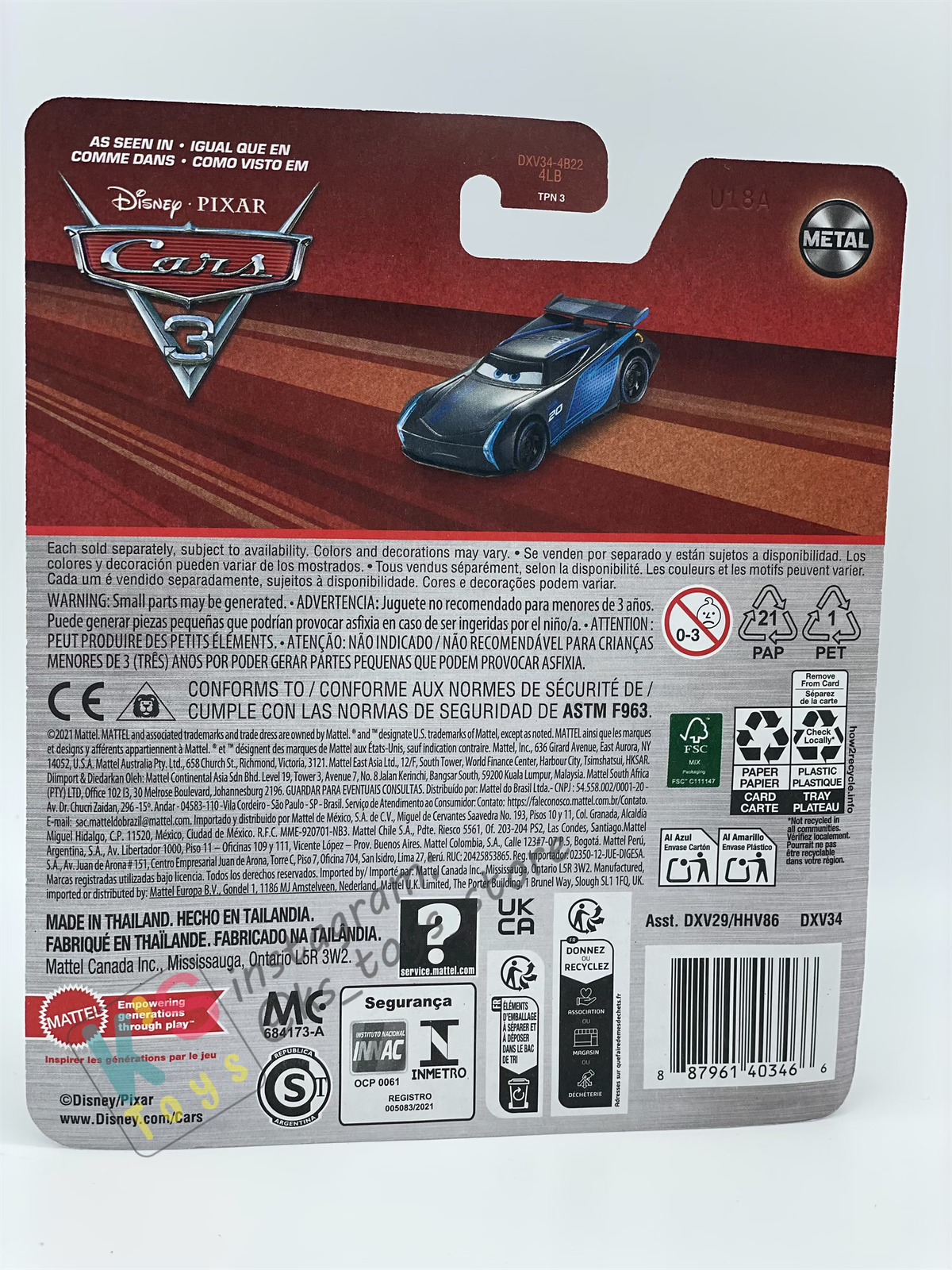 DISNEY PIXAR CARS BY MATTEL - "JACKSON STORM" 2025 RE-RELEASED - BNIP