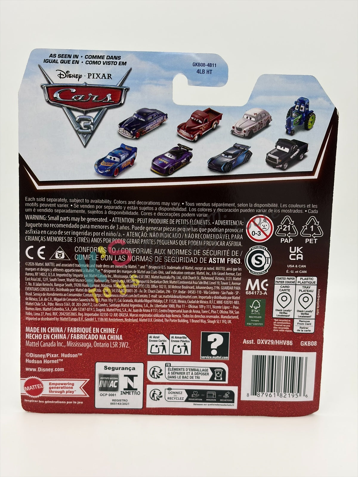 DISNEY PIXAR CARS 1:55 BY MATTEL - "NOAH GOCEK" CARS 3 - 2026 RE-RELEASED 20TH ANNIVERSARY CARD - BNIP