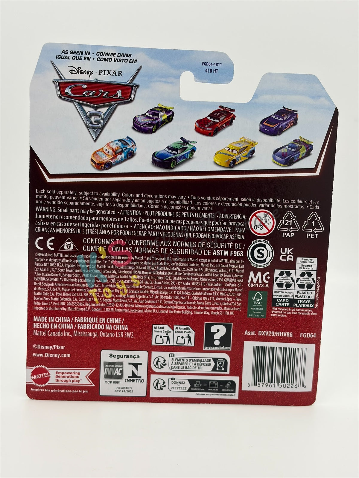 DISNEY PIXAR CARS 1:55 BY MATTEL - "RUSTEZE LIGHTNING MCQUEEN" 2026 RE-RELEASED 20TH ANNIVERSARY CARD - BNIP