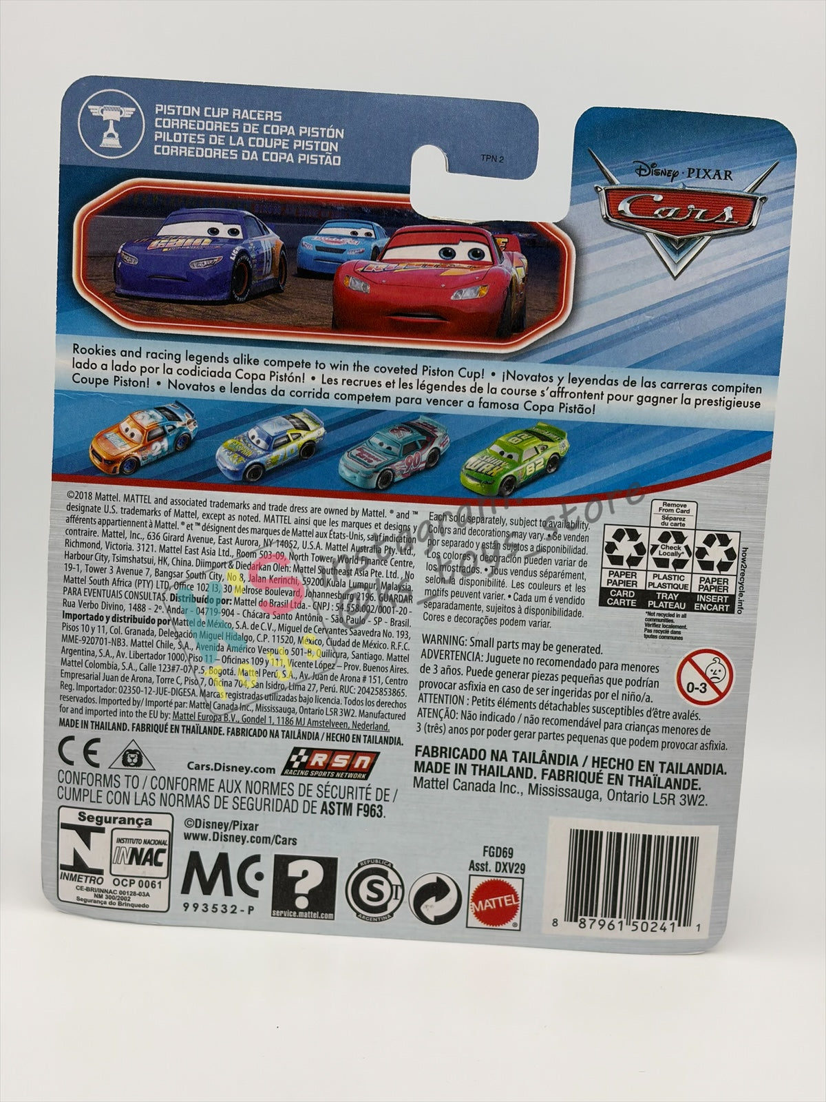 RARE DISNEY PIXAR CARS BY MATTEL 1:55, "TERRY KARGAS (VARIANT)" - CARS 3 PISTON CUP RACERS SERIES - BNIP