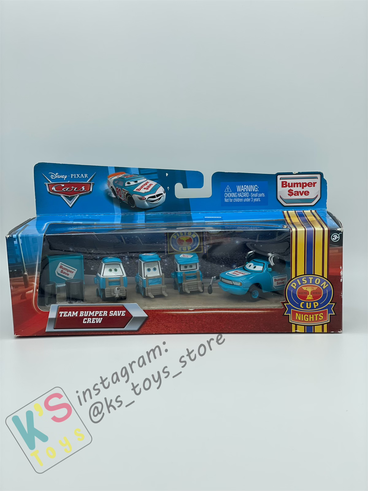 RARE DISNEY PIXAR CARS BY MATTEL, TEAM CREW BUMPER SAVE - BNIP