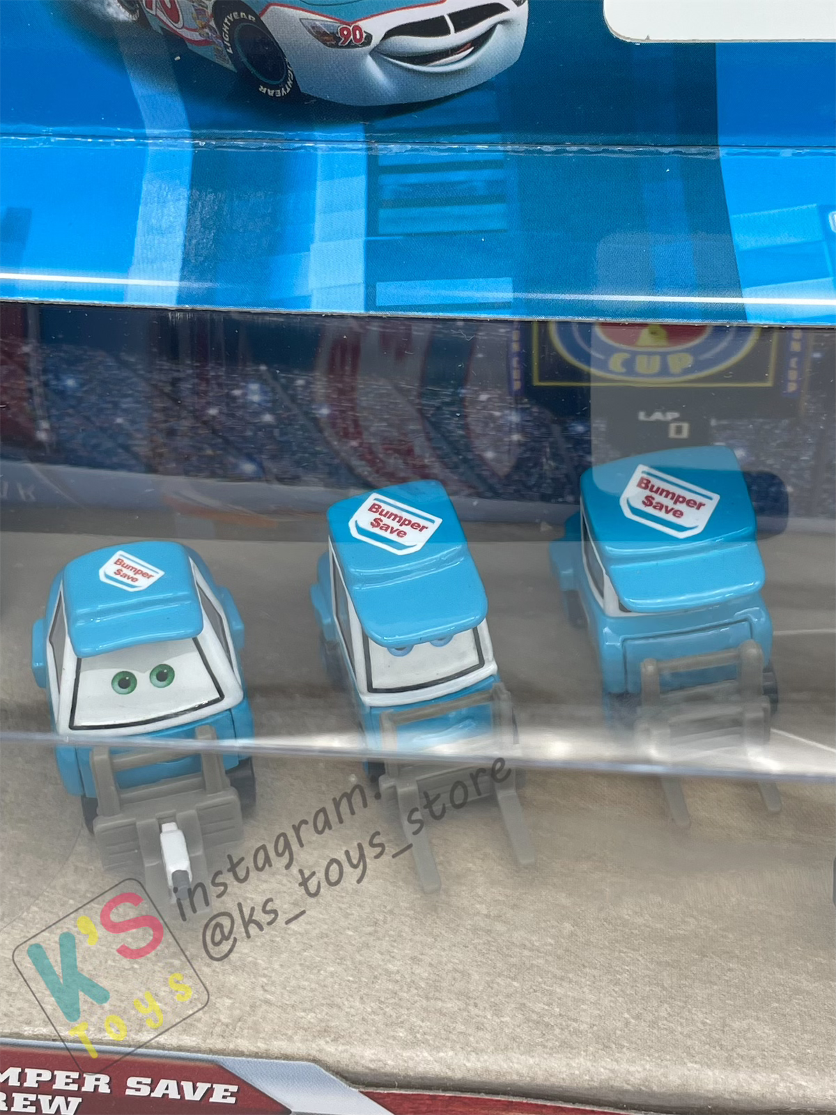 RARE DISNEY PIXAR CARS BY MATTEL, TEAM CREW BUMPER SAVE - BNIP