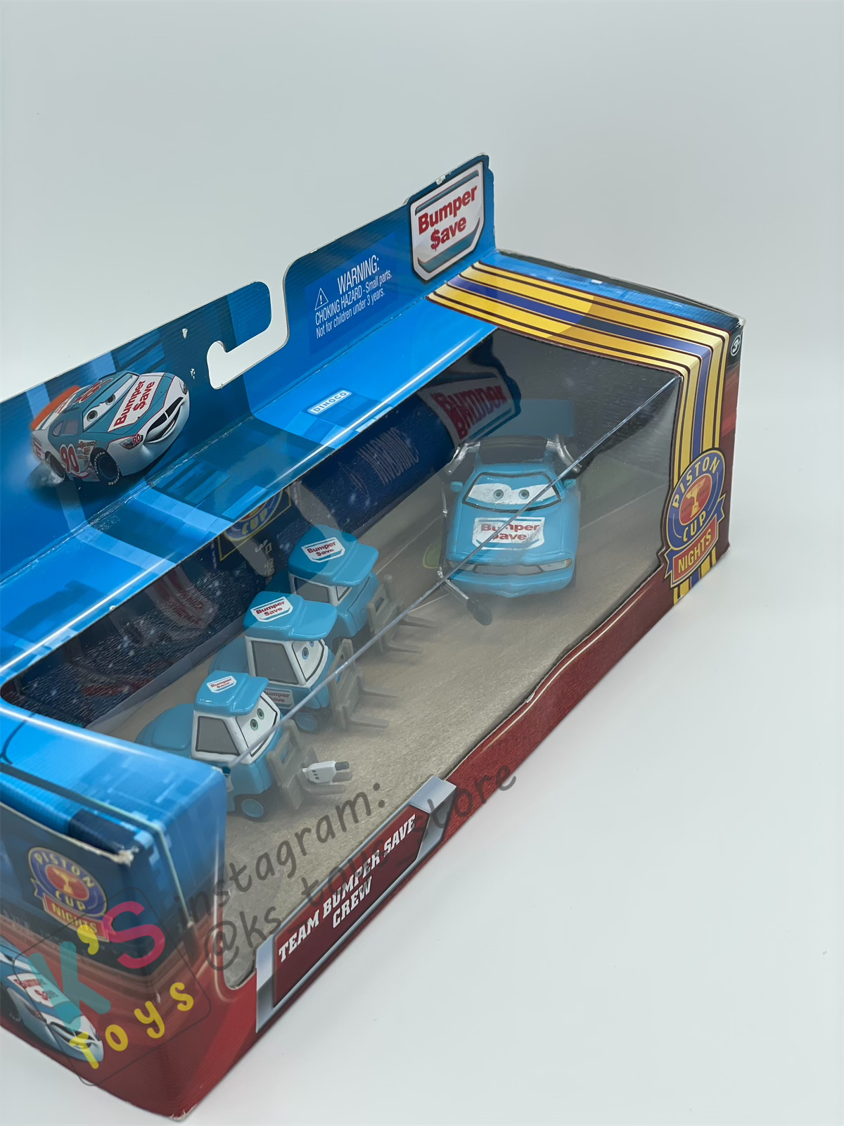 RARE DISNEY PIXAR CARS BY MATTEL, TEAM CREW BUMPER SAVE - BNIP