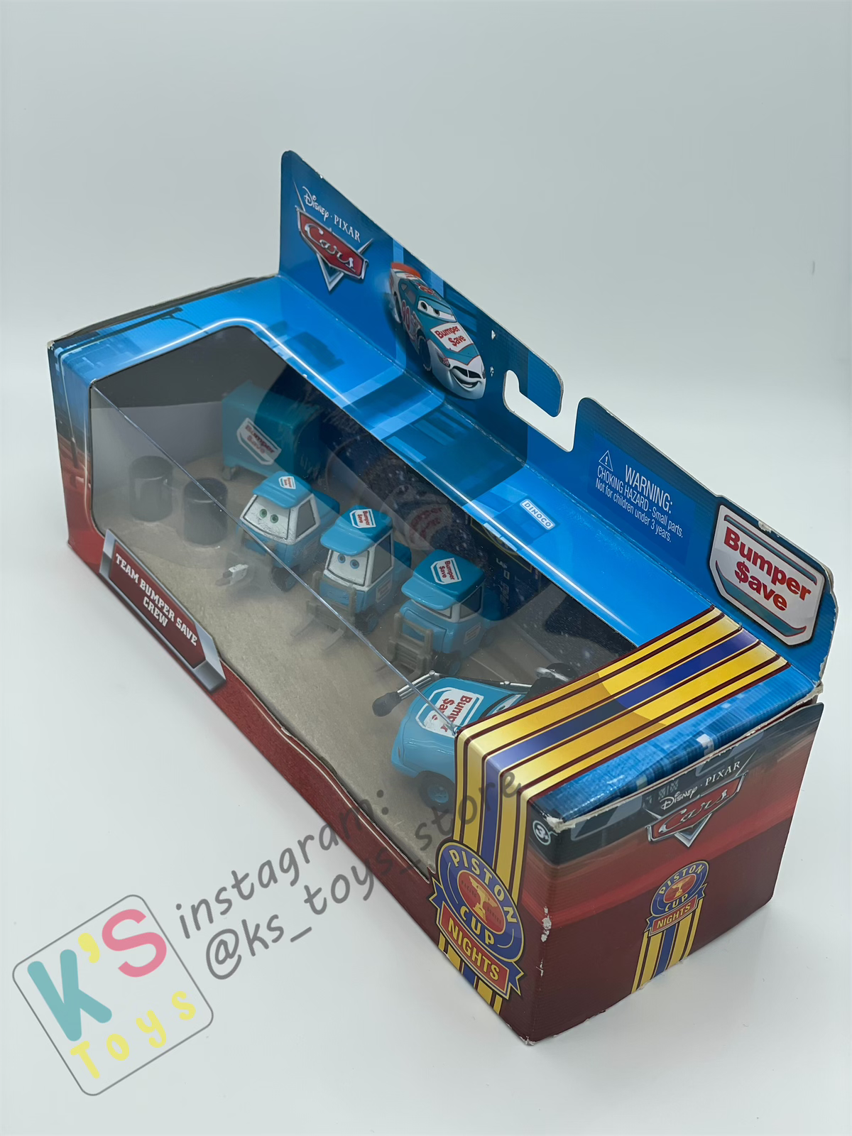 RARE DISNEY PIXAR CARS BY MATTEL, TEAM CREW BUMPER SAVE - BNIP