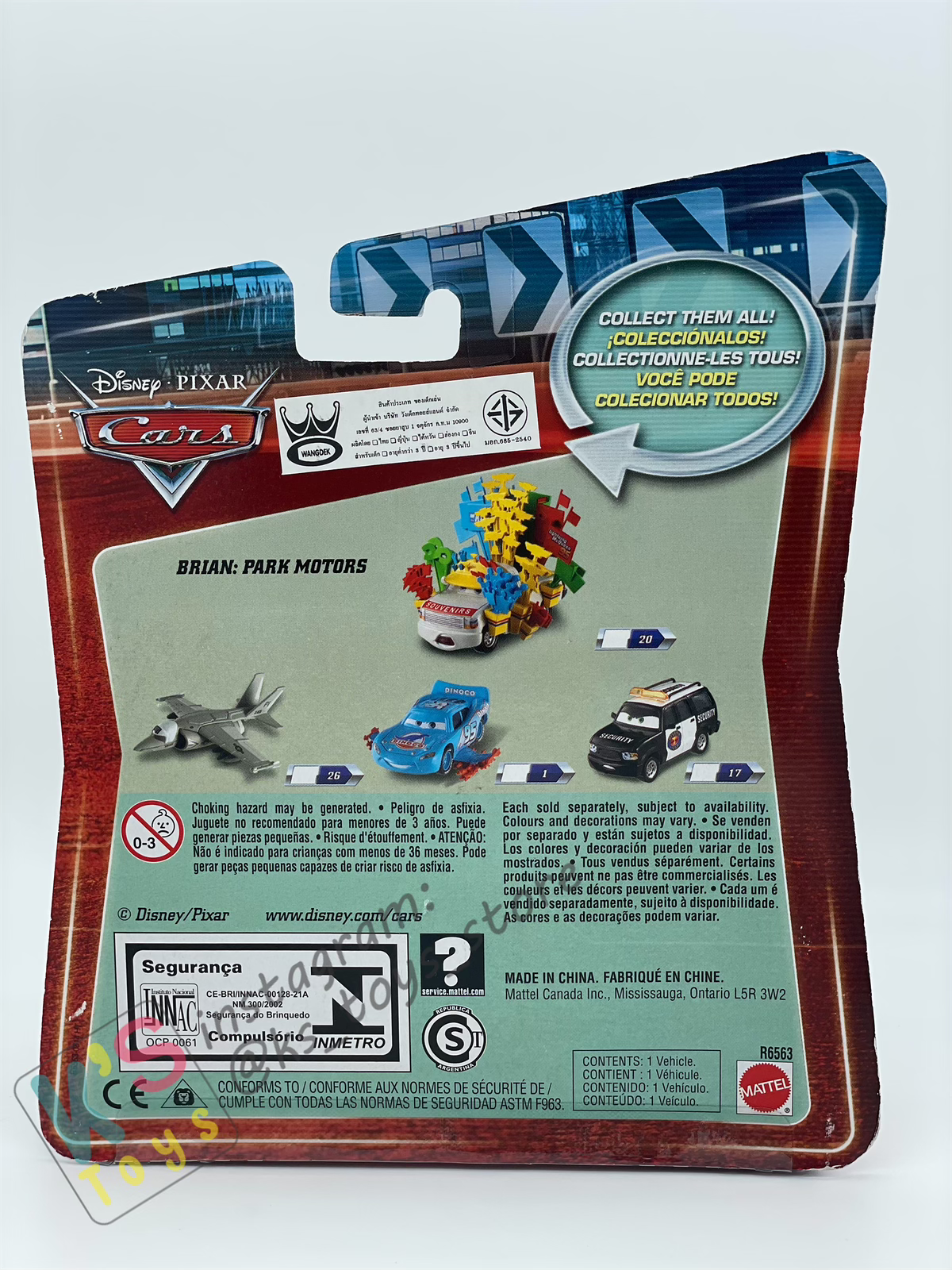 DELUXE DISNEY PIXAR CARS BY MATTEL, "BRIAN PARK MOTORS" SOUVENIRS - BNIP