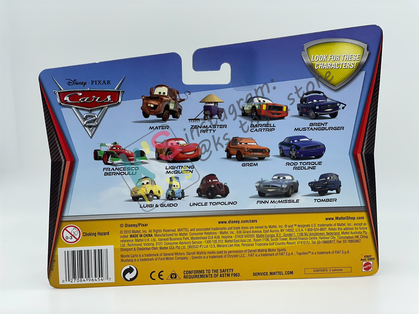 Disney Pixar Cars 1:55 2-Pack by Mattel, Luigi, Guido, and Uncle Topolino - CARS 2 - BNIP