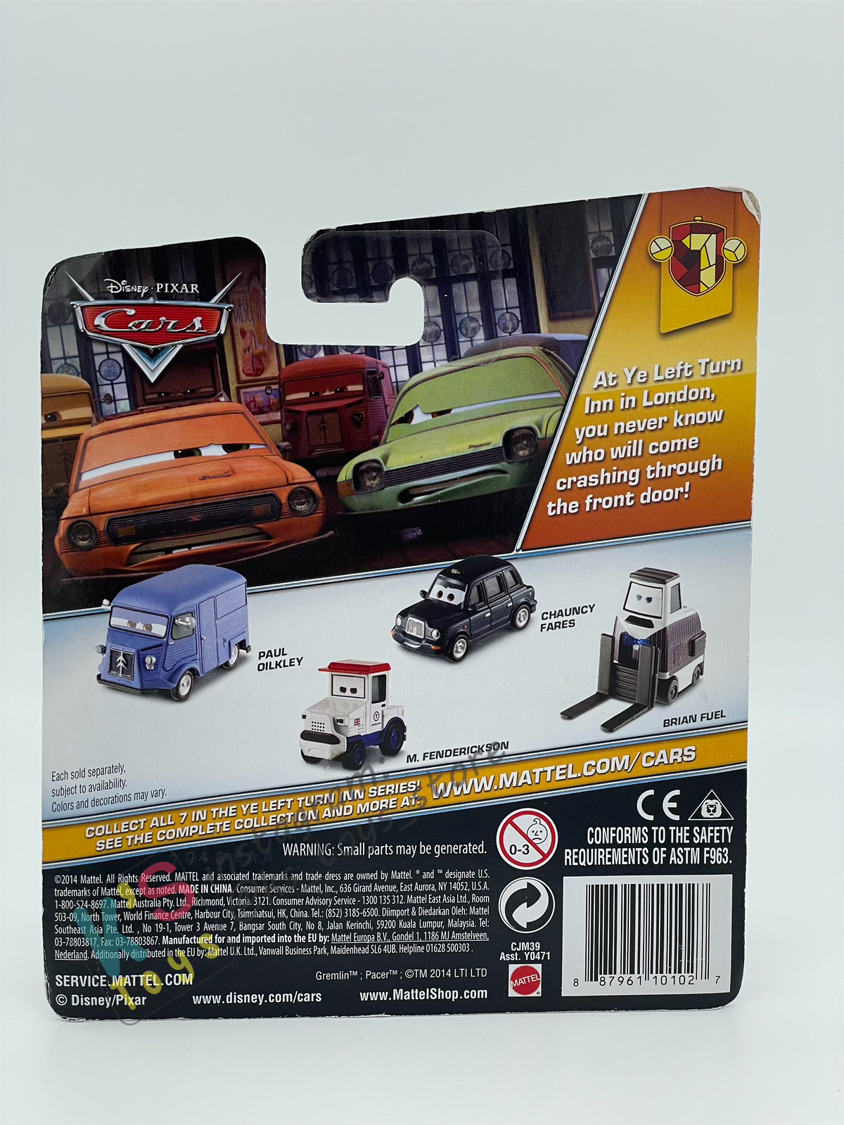DISNEY PIXAR CARS BY MATTEL - PAUL OILKLEY - YE LEFT TURN IN - BNIP