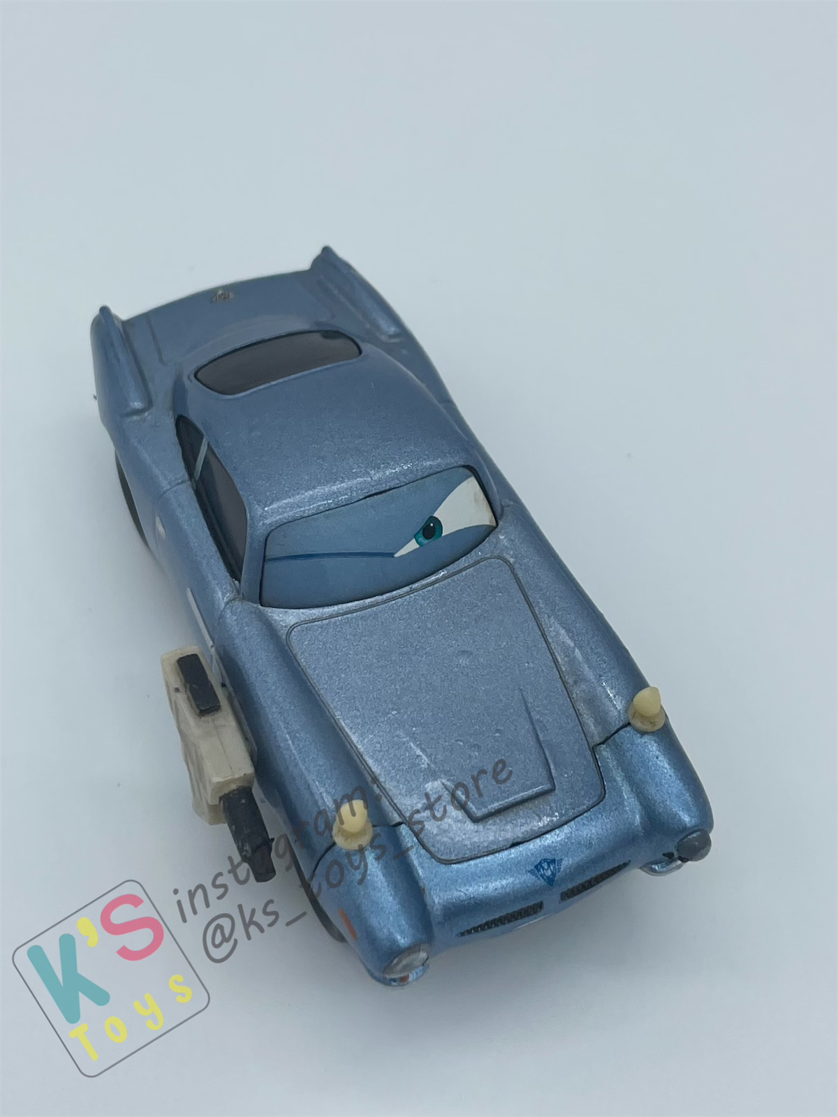 PRE-OWNED / LOOSE DISNEY PIXAR CARS - "FINN MCMISSILE WITH WEAPON" - CARS 2 MOVIE MOMENTS SERIES - PLAYED CONDITION